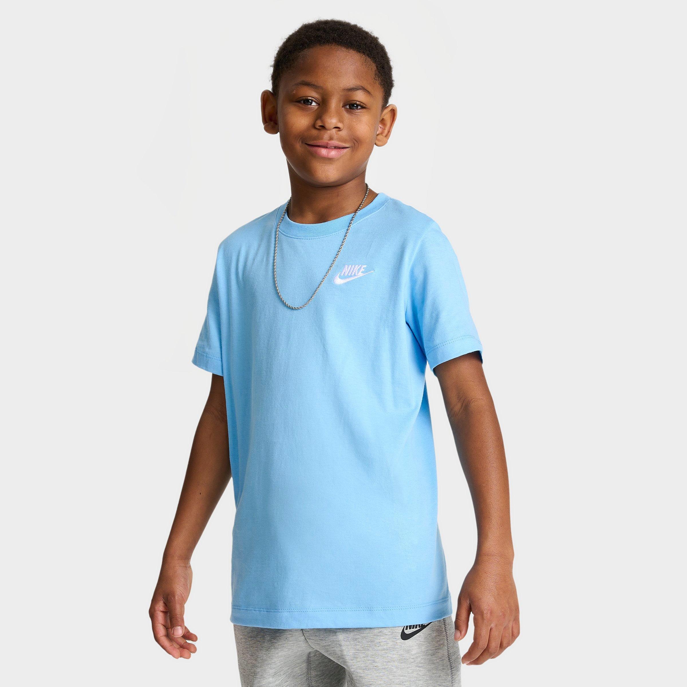 Shop Nike Kids' Sportswear Logo T-shirt In Aquarius Blue