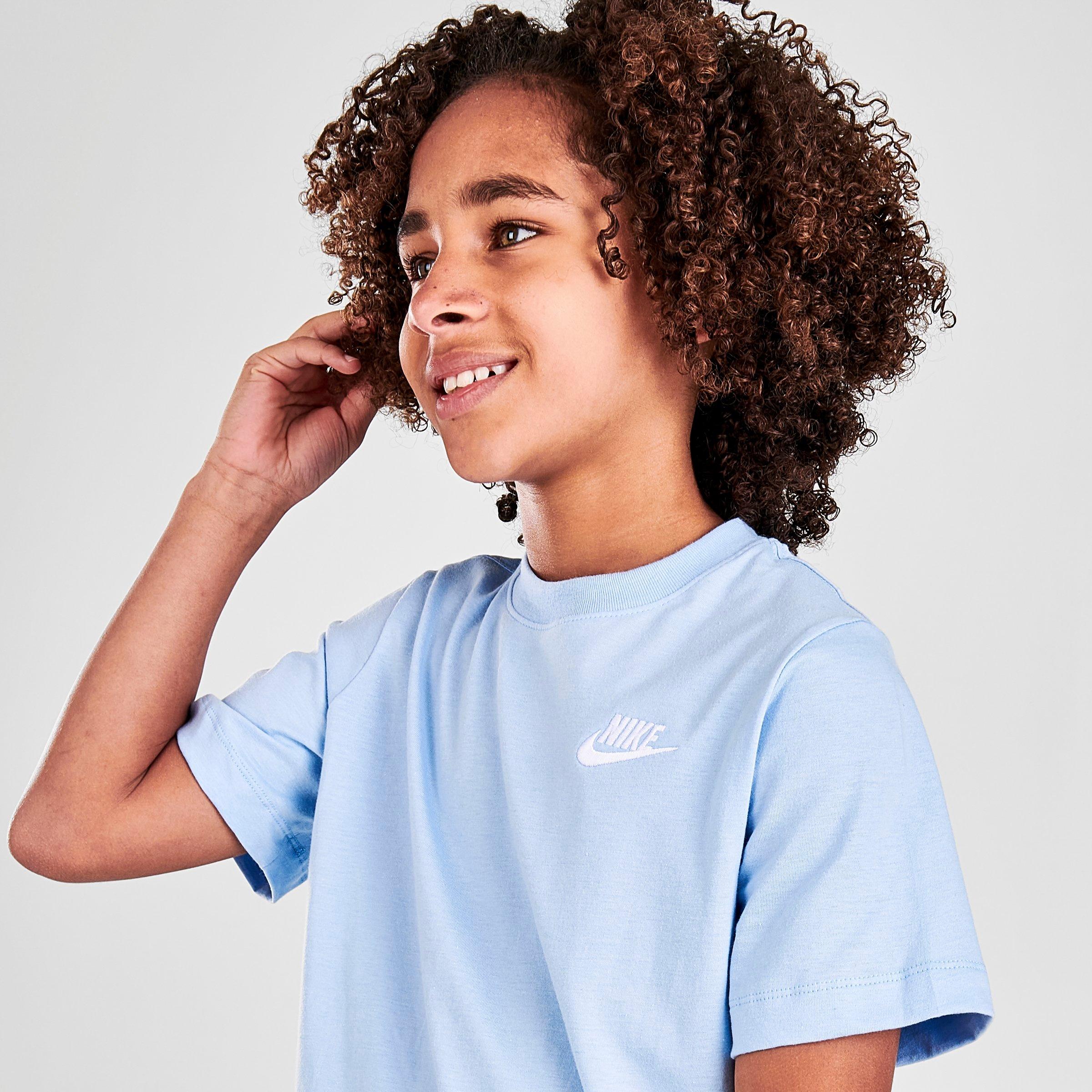 Nike Kids'  Boys' Sportswear Logo T-shirt In Psychic Blue