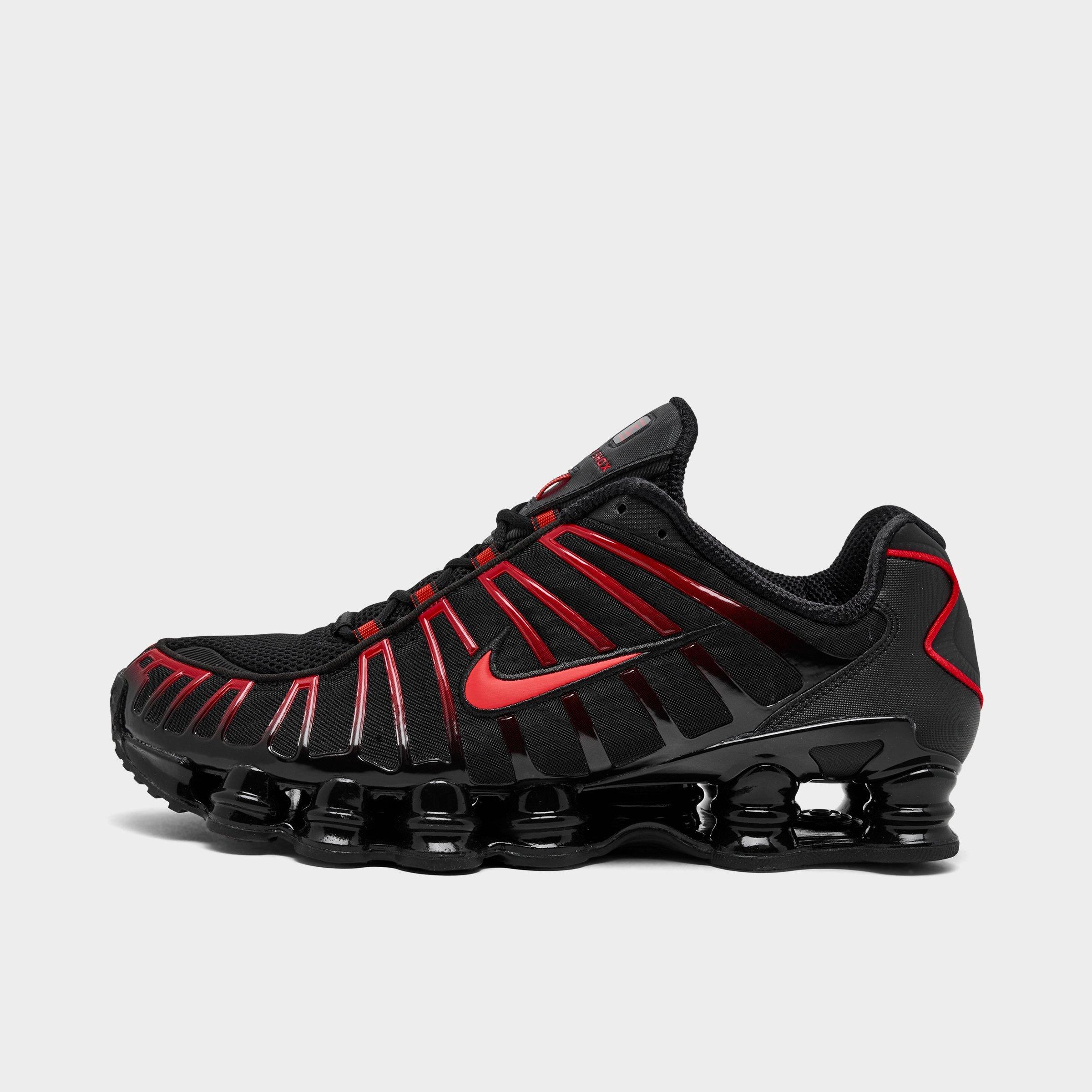 Nike Men's Shox TL Casual Shoes in Black/Light Crimson Size: 11.5