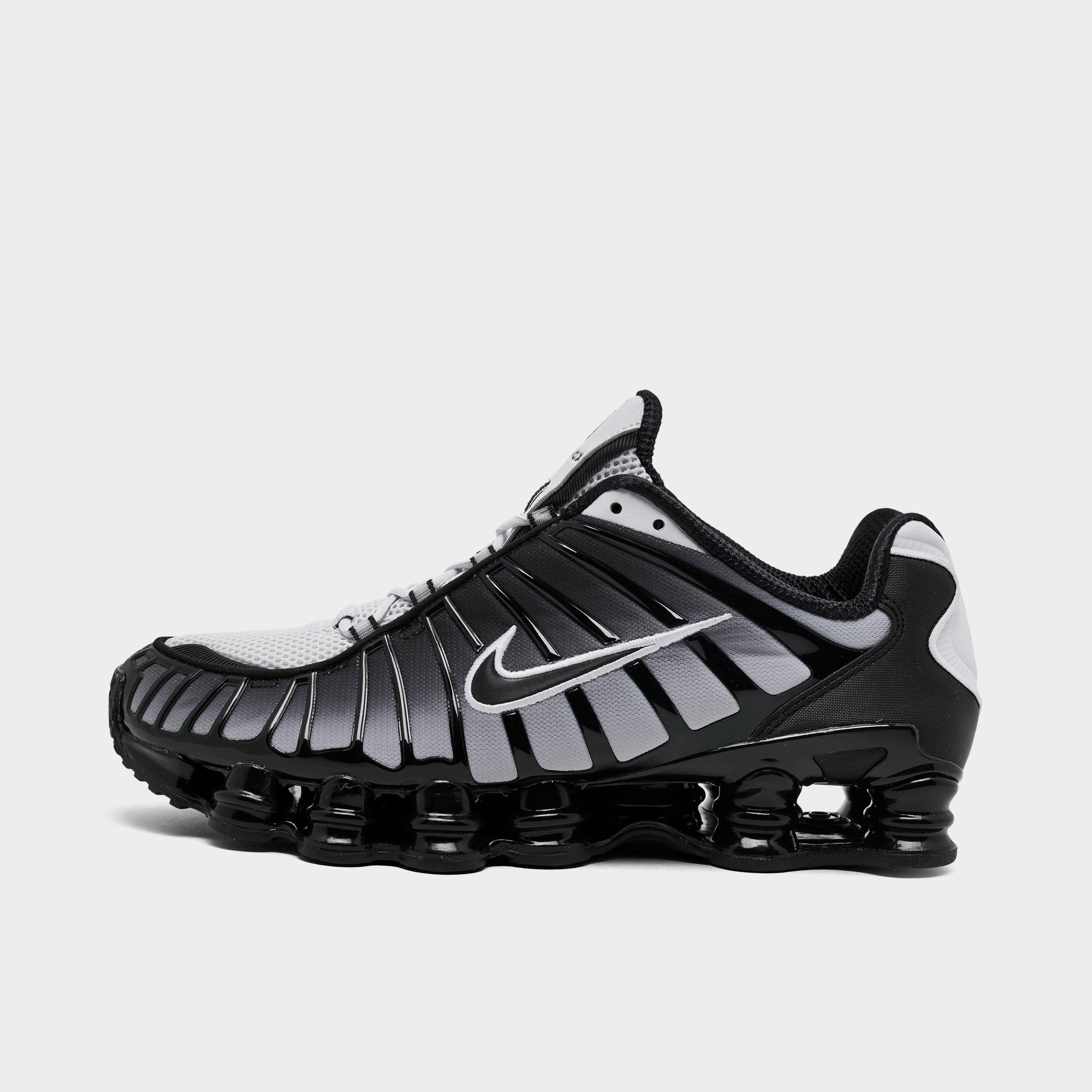 Nike Men's Shox TL Casual Shoes in Black/Pure Platinum/White Size: 10.0