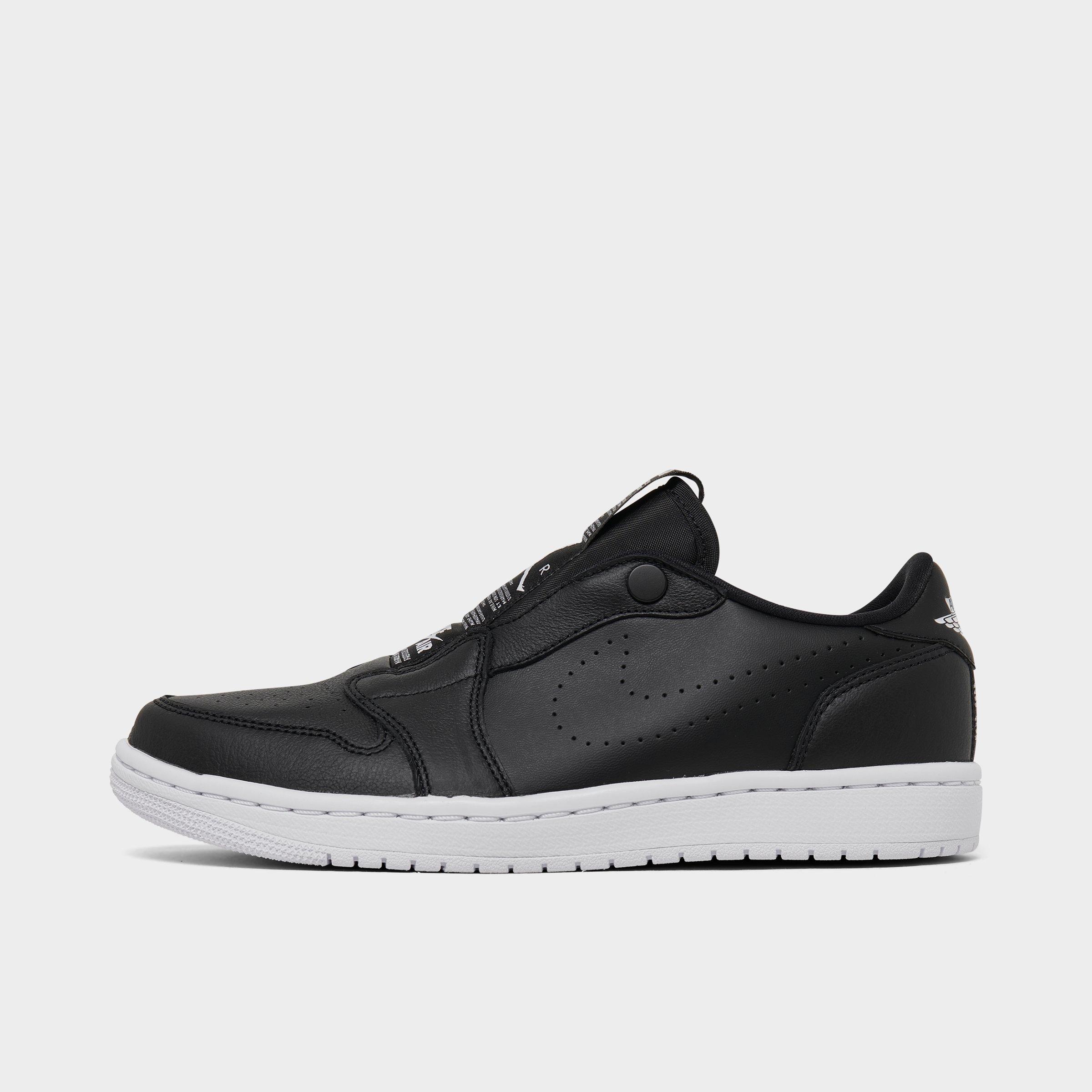 Nike Women's Air Jordan Retro 1 Low Slip Casual Shoes In Black/white