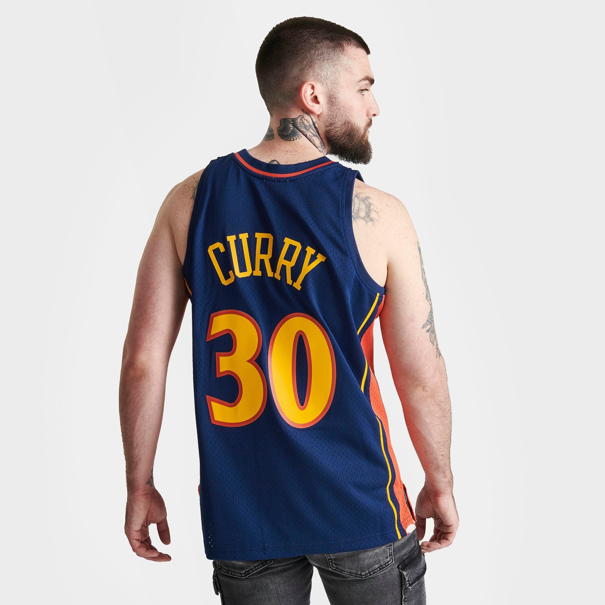 Men's Mitchell & Ness Stephen Curry Navy Golden State Warriors