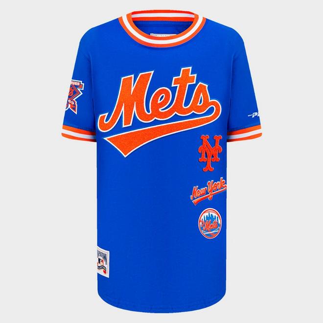 Big Kids' Pro Standard New York Mets MLB Striped Rib T-Shirt