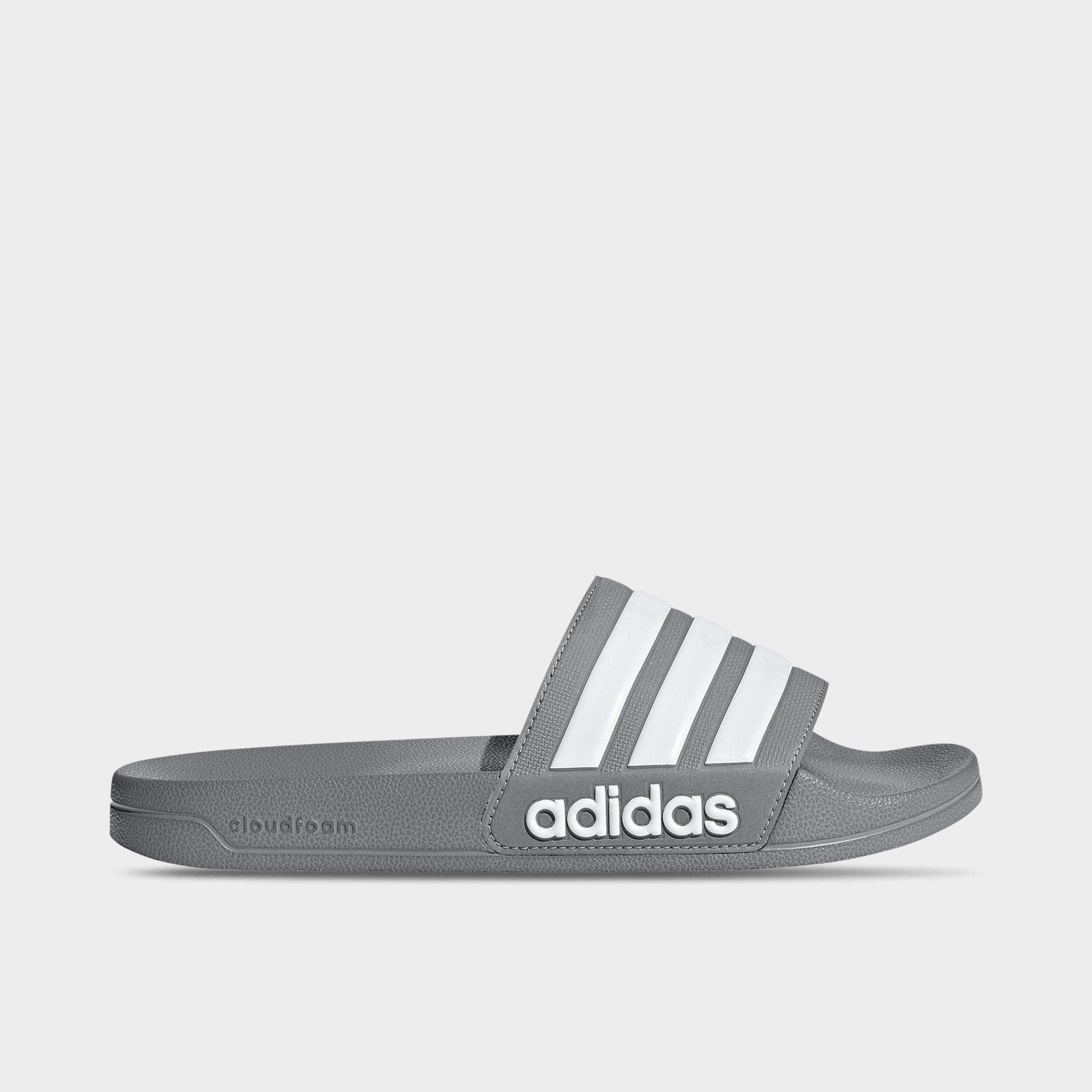 Adidas Originals Men's Adidas Adilette Shower Slides In Grey/three/cloud White