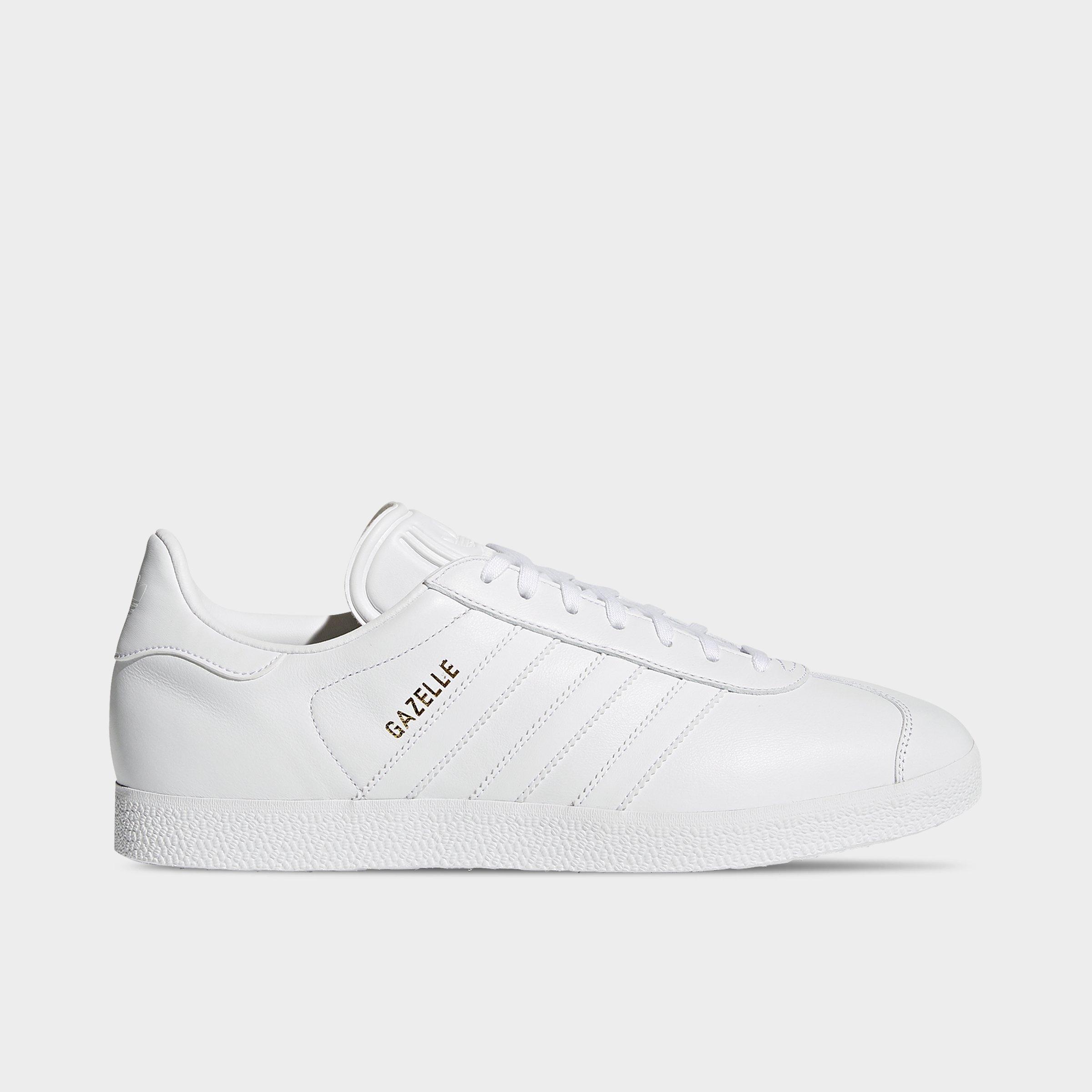 Adidas Originals Gazelle Casual Shoes In White/white/gold Metallic
