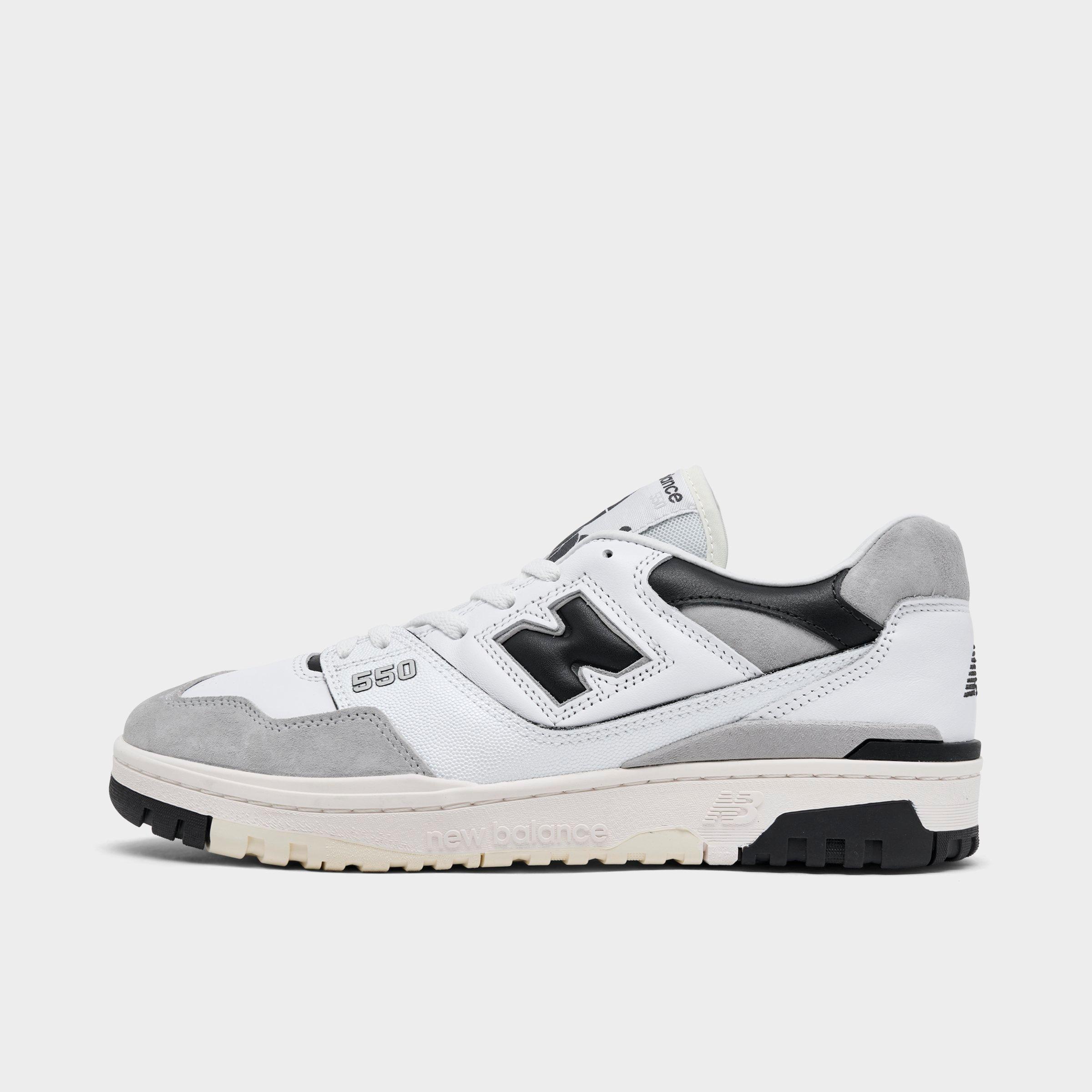 New Balance Men's 550 Suede Casual Shoes in White/Grey/White Size 10