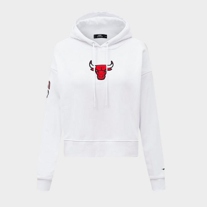 Women's Pro Standard Chicago Bulls NBA Classic Fleece Cropped Pullover Hoodie
