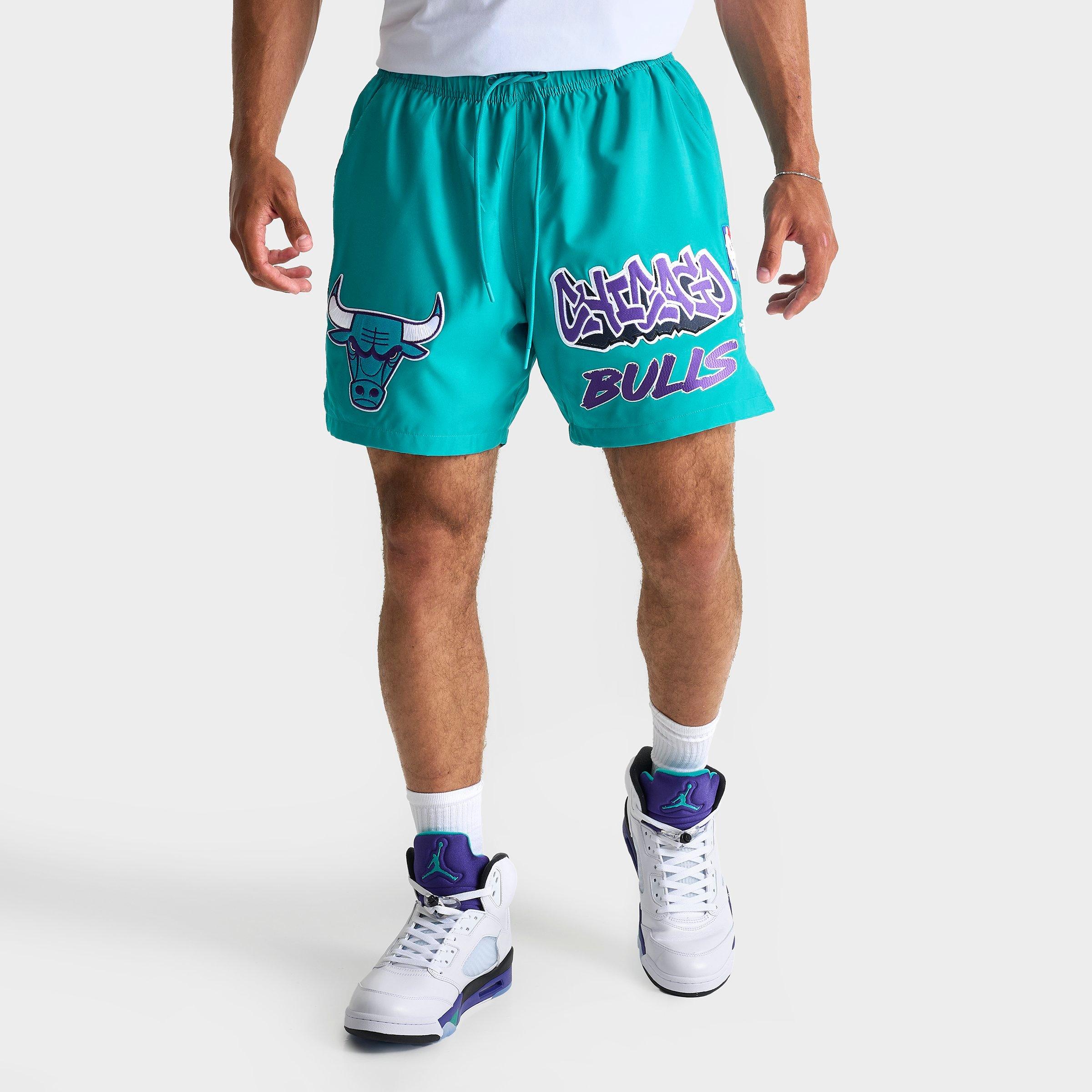 Pro Standard Men's Chicago Bulls NBA Nylon Shorts in Aqua Size: Small