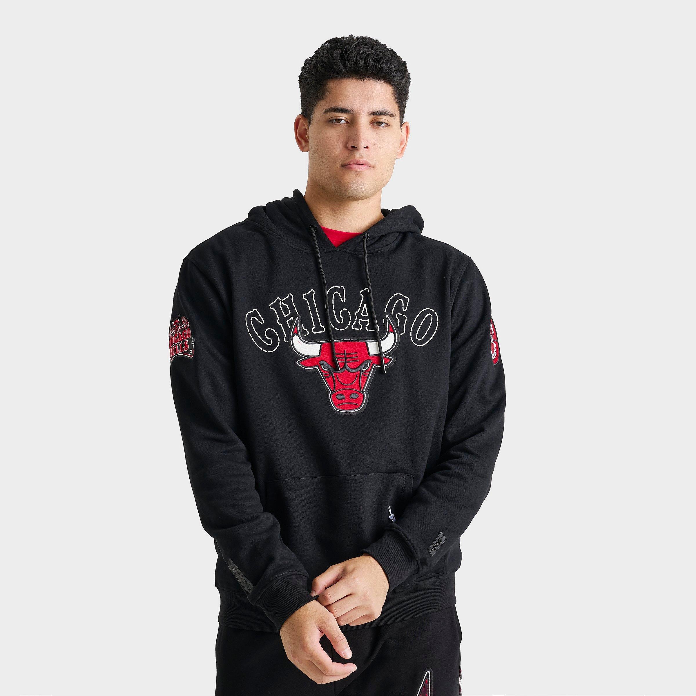 Pro Standard Men's Chicago Bulls NBA Rebel Hoodie in Black Size: Small