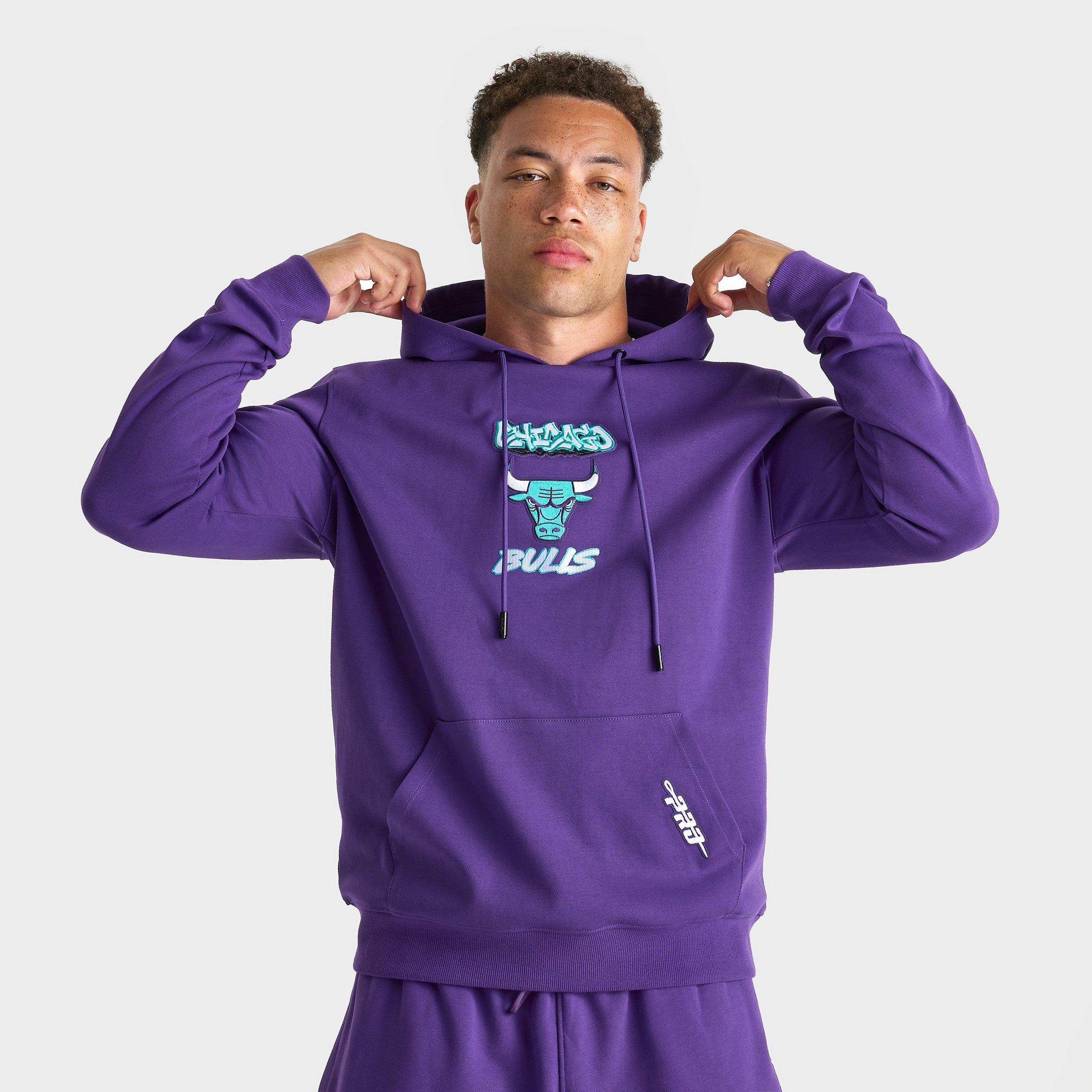 Pro Standard Men's Chicago Bulls Grape Pullover Hoodie in Purple Size: Small