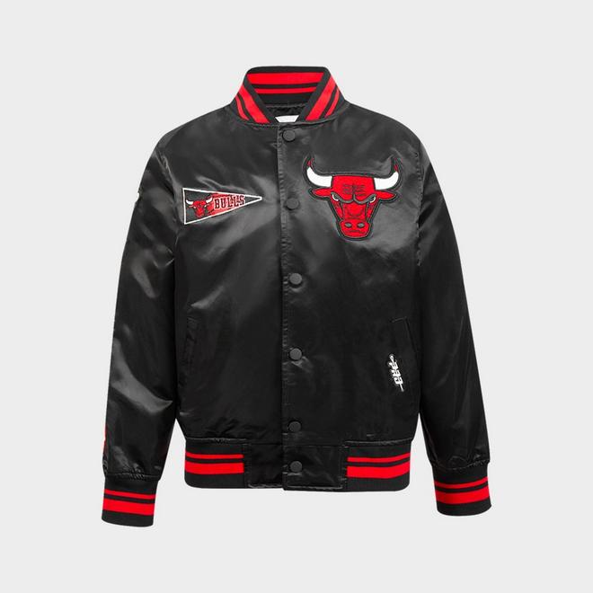 Big Kids' Pro Standard Chicago Bulls NBA Retro Classic Rib Satin Jacket