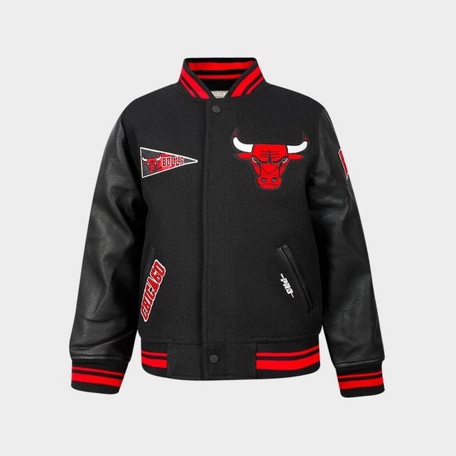 Big Kids' Pro Standard Chicago Bulls NBA Retro Classic Rib Wool Varsity Jacket