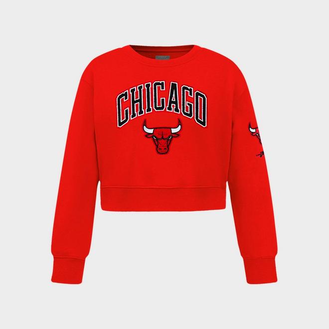 Girls' Big Kids' Pro Standard Chicago Bulls NBA Classic Fleece Crewneck Sweatshirt