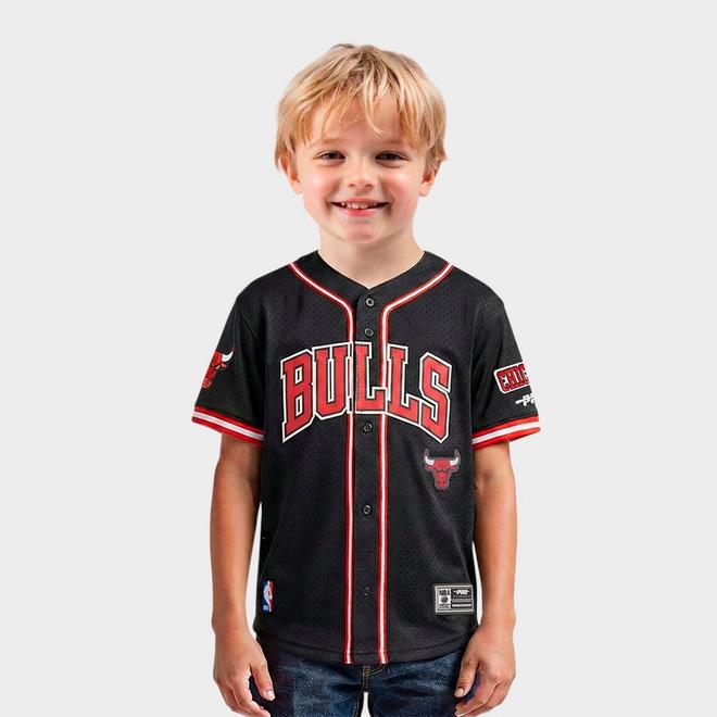 Kids' Toddler Pro Standard Chicago Bulls NBA Mesh Button Down T-Shirt