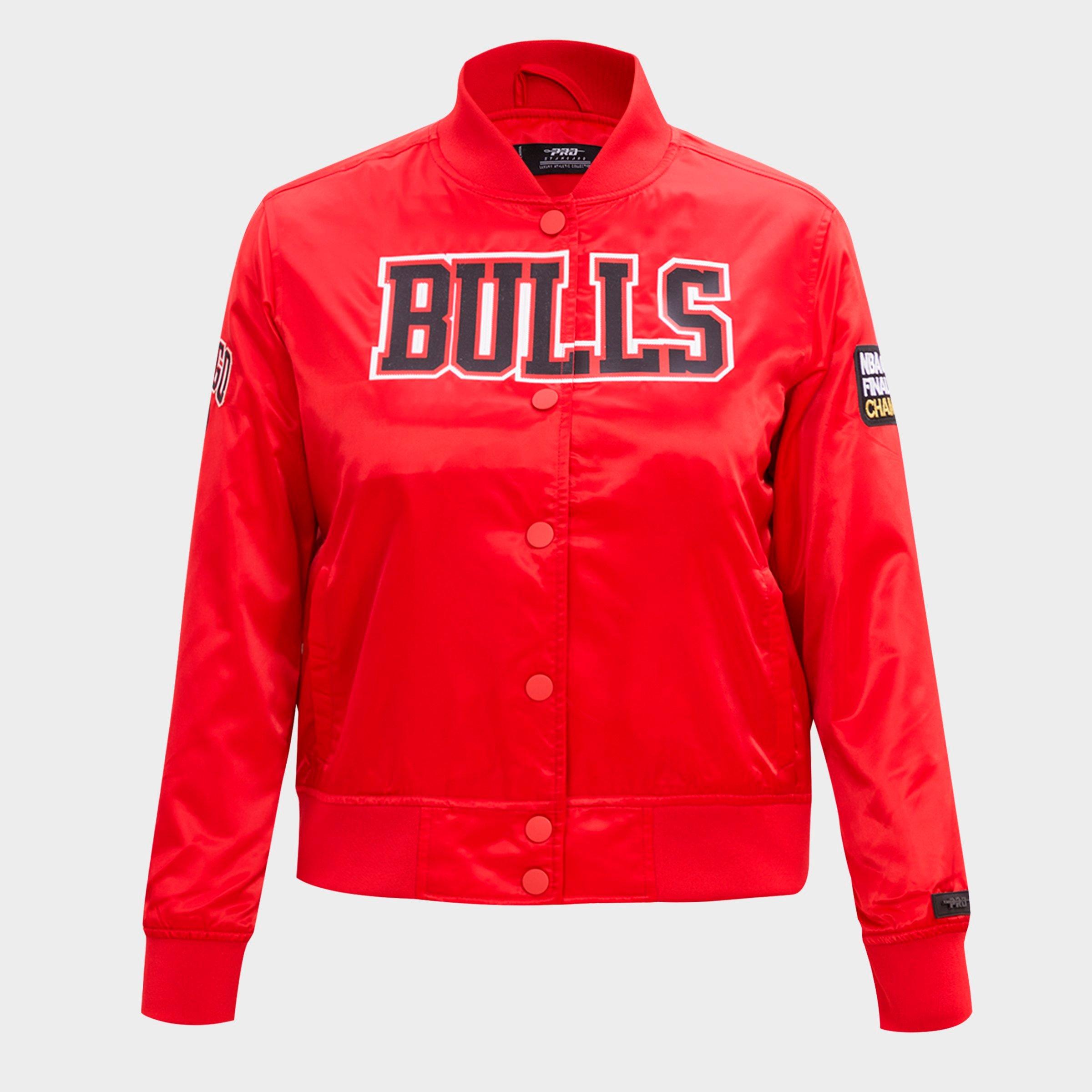 Pro Standard Women's Chicago Bulls NBA Classic Satin Jacket in Red Size: XS