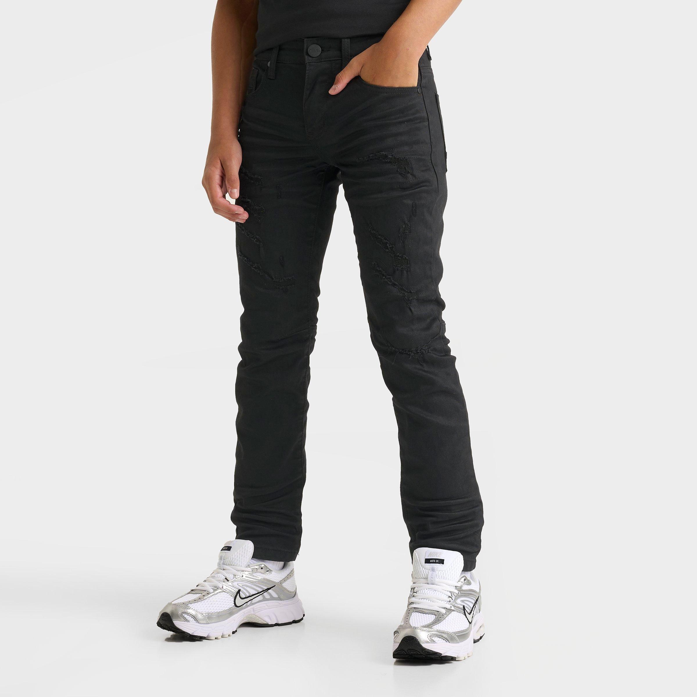 Smoke Rise Boys Big Kids Slim Denim Jeans in Jet Black Size: 8