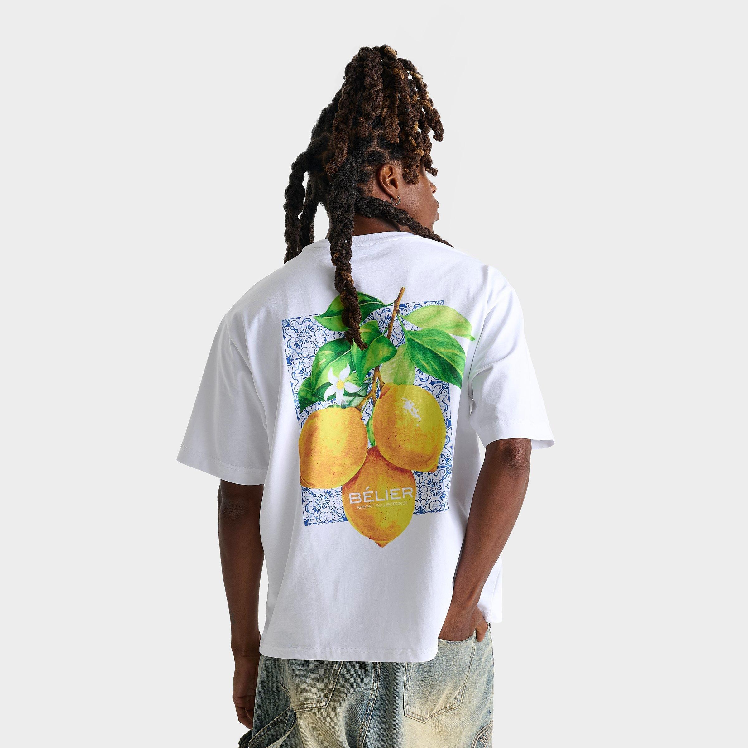 Bélier Men's Citrus T-Shirt in White Size: Small