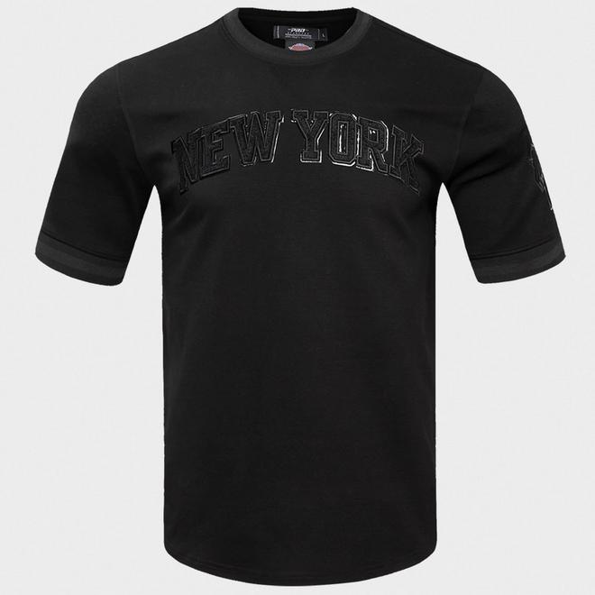 Men's Pro Standard New York Knicks NBA Classic Chenille Triple Black T-Shirt