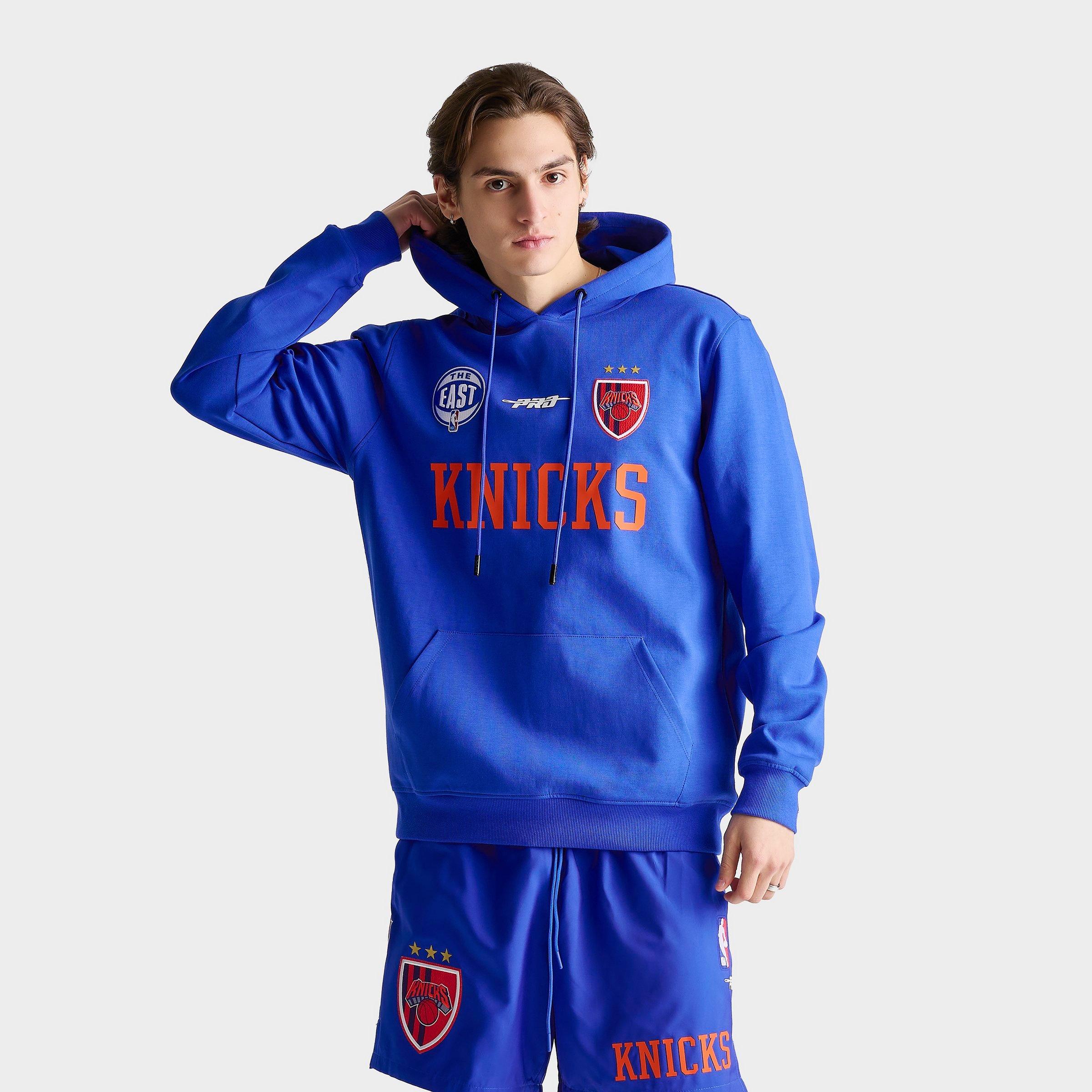 Pro Standard Men's New York Knicks NBA Ultras Fleece Pullover Hoodie in Royal Blue Size: Small