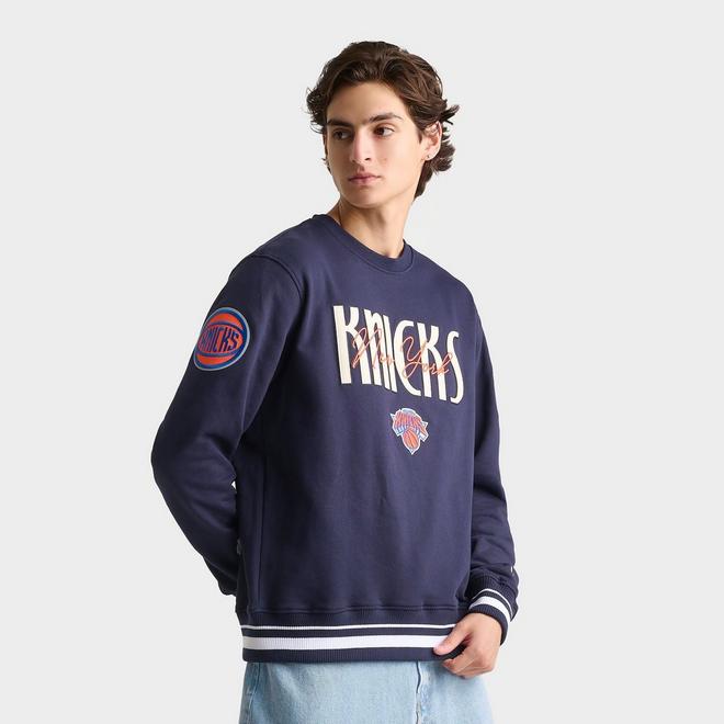 Men's Pro Standard New York Knicks NBA Original Players Fleece Crewneck Sweatshirt
