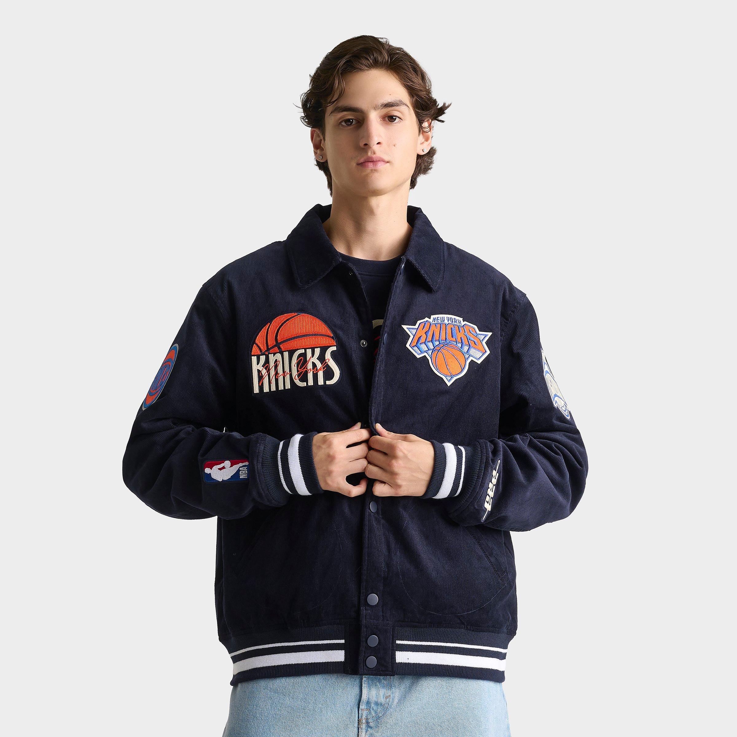Pro Standard Men's New York Knicks NBA Original Players Corduroy Jacket in Midnight Size: Small