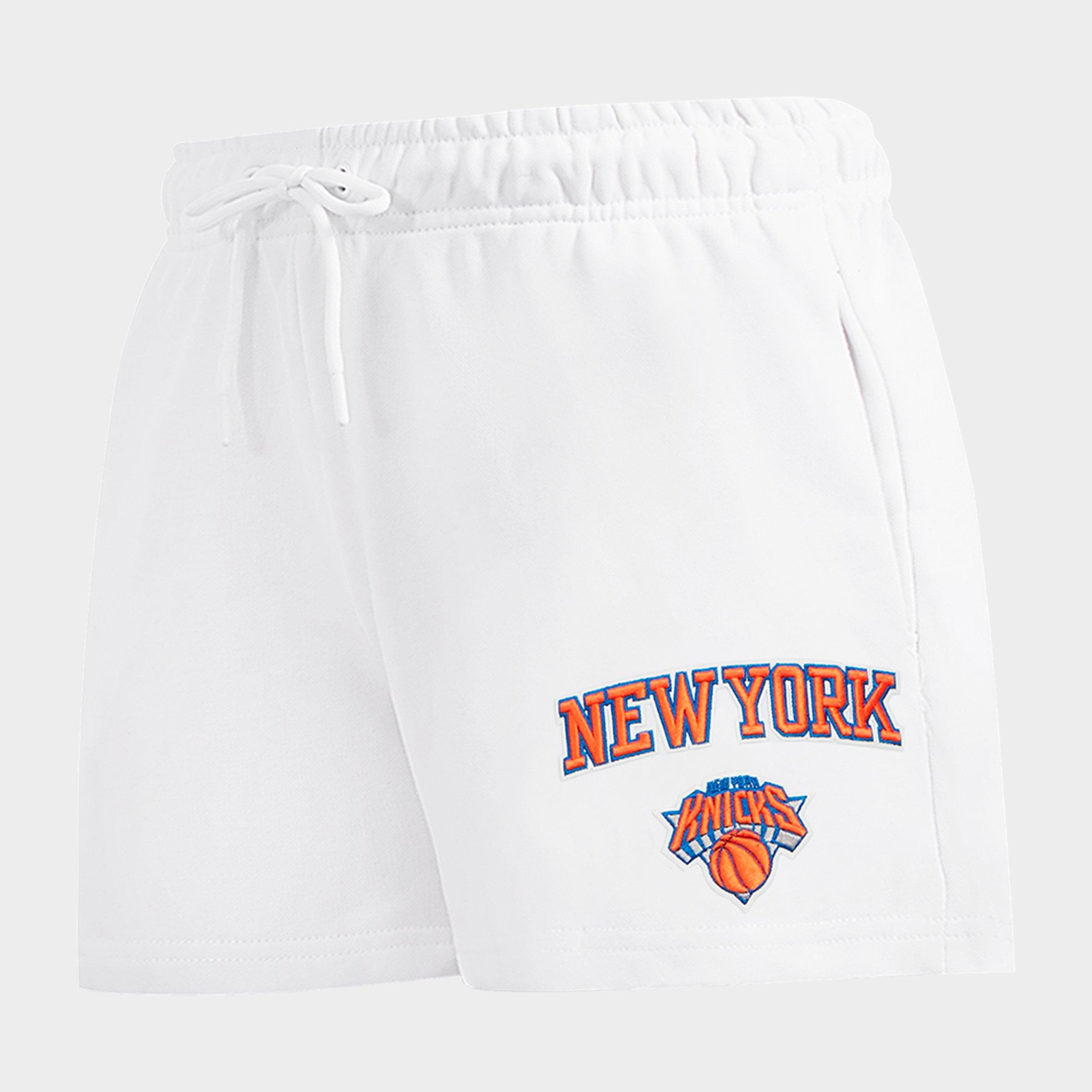 Pro Standard Women's New York Knicks NBA Classic Fleece Shorts in White Size: XS