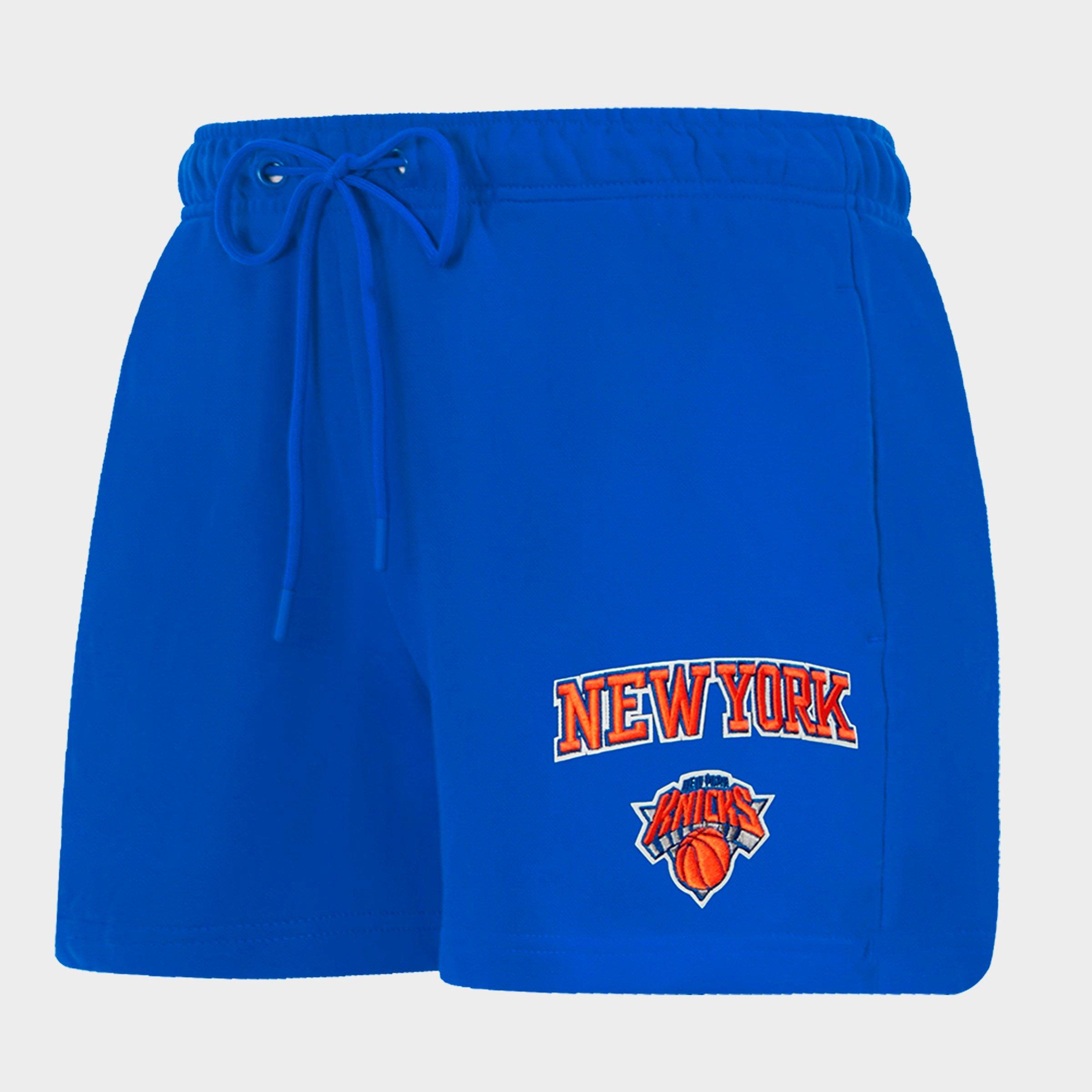 Pro Standard Women's New York Knicks NBA Classic Fleece Shorts in Royal Blue Size: XS