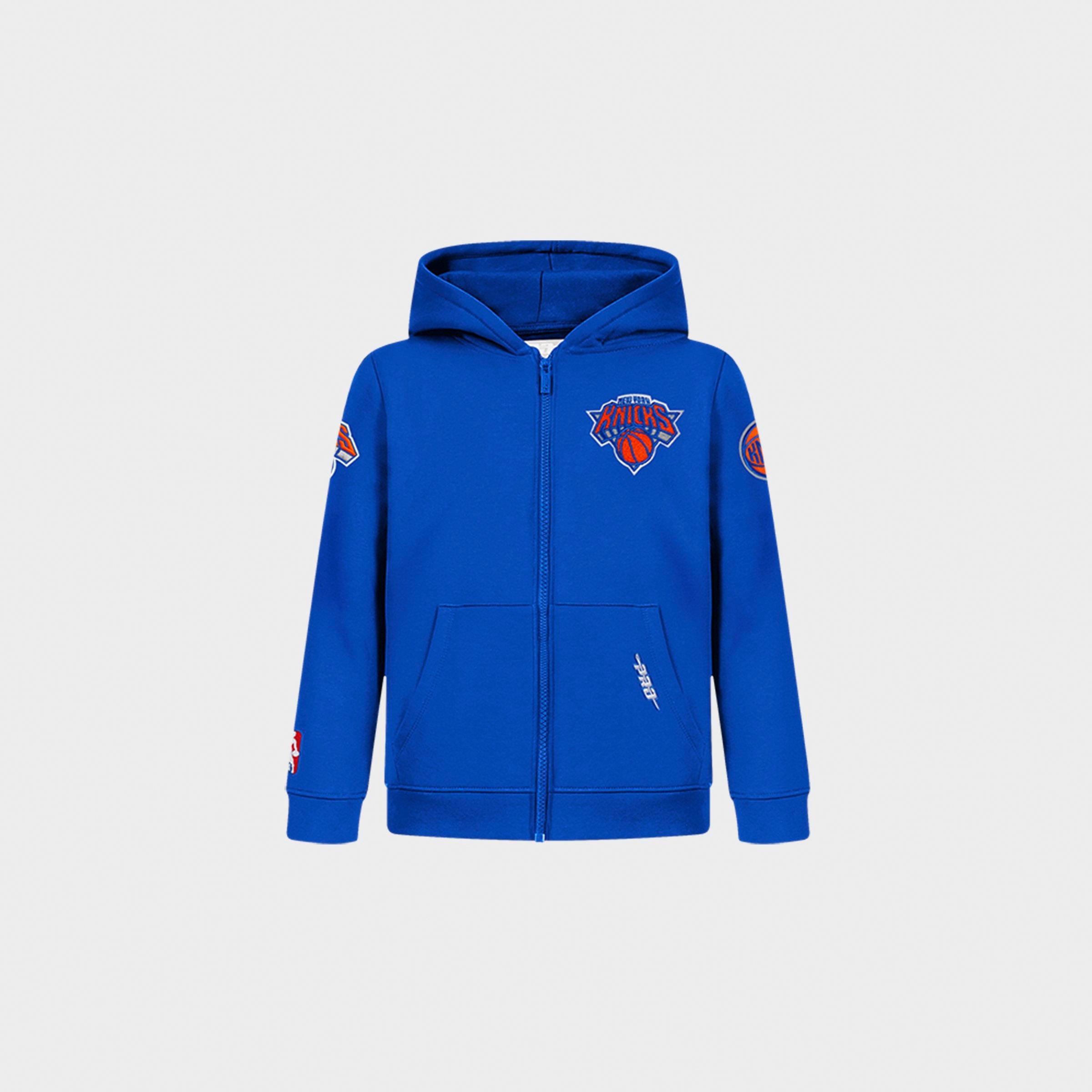 Pro Standard Kids Toddler New York Knicks NBA Full-Zip Hoodie in Royal Blue Size: 4T