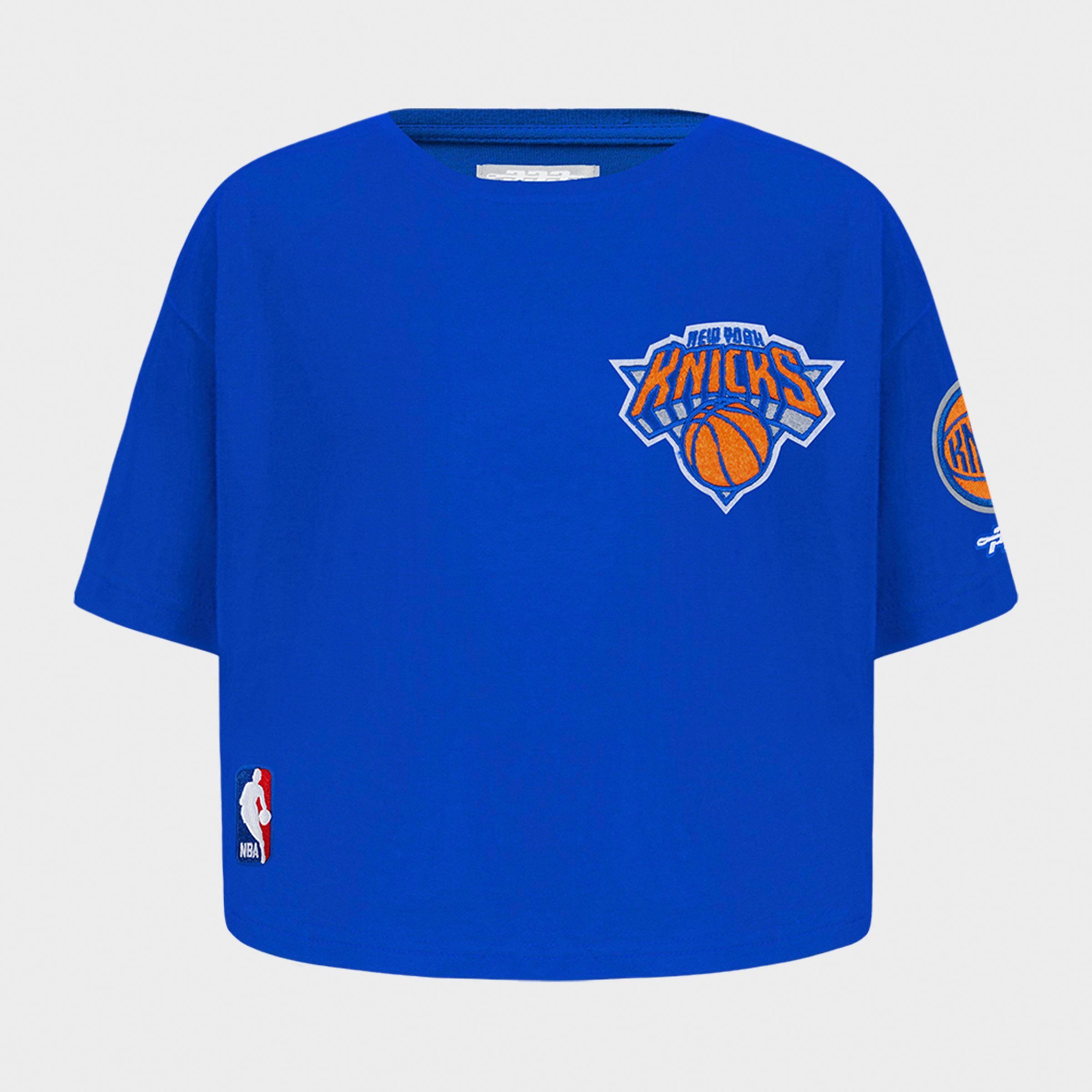 Pro Standard Girls' Little Kids New York Knicks NBA Boxy Cropped T-Shirt