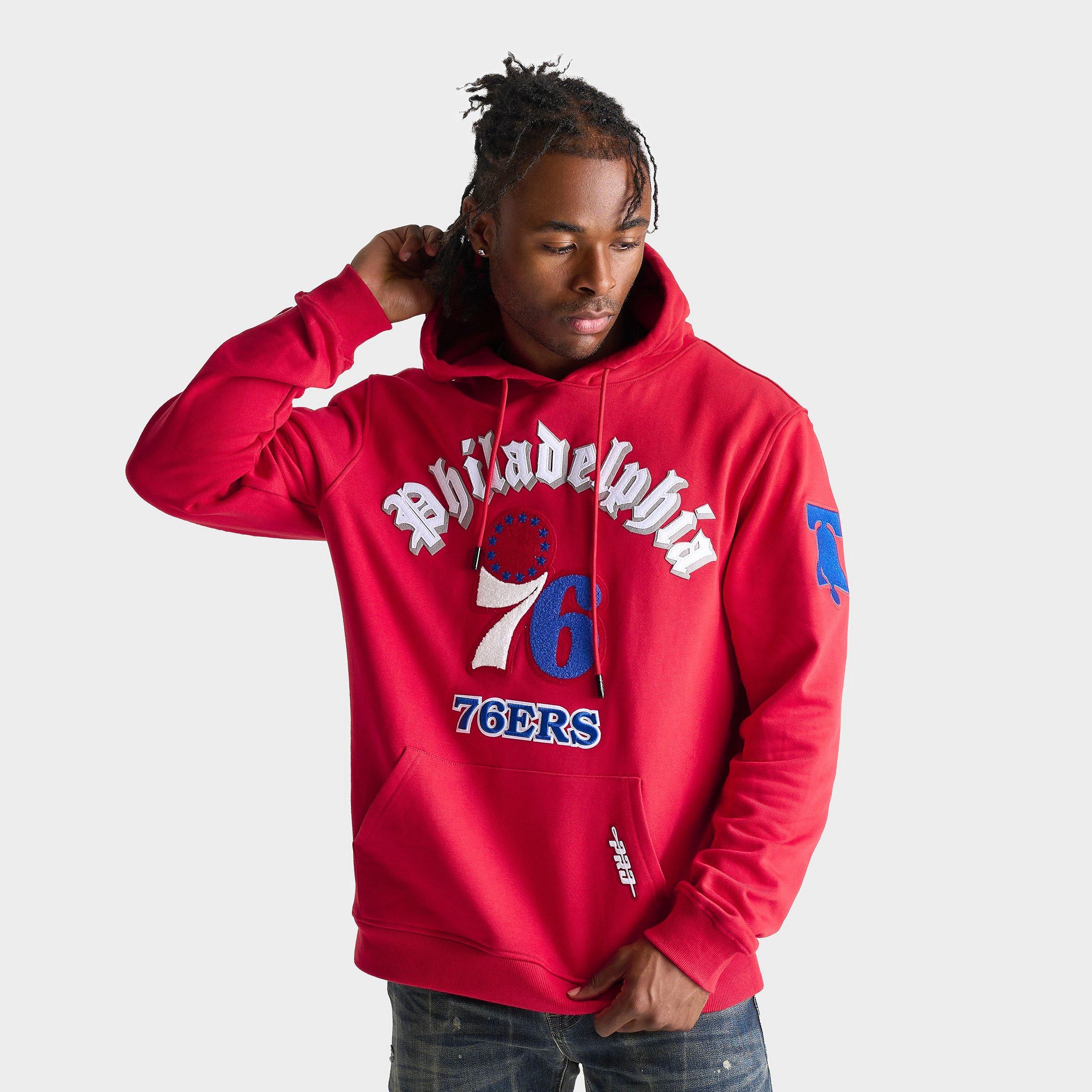 Pro Standard Men's Philadelphia 76ers NBA Old English Fleece Pullover Hoodie