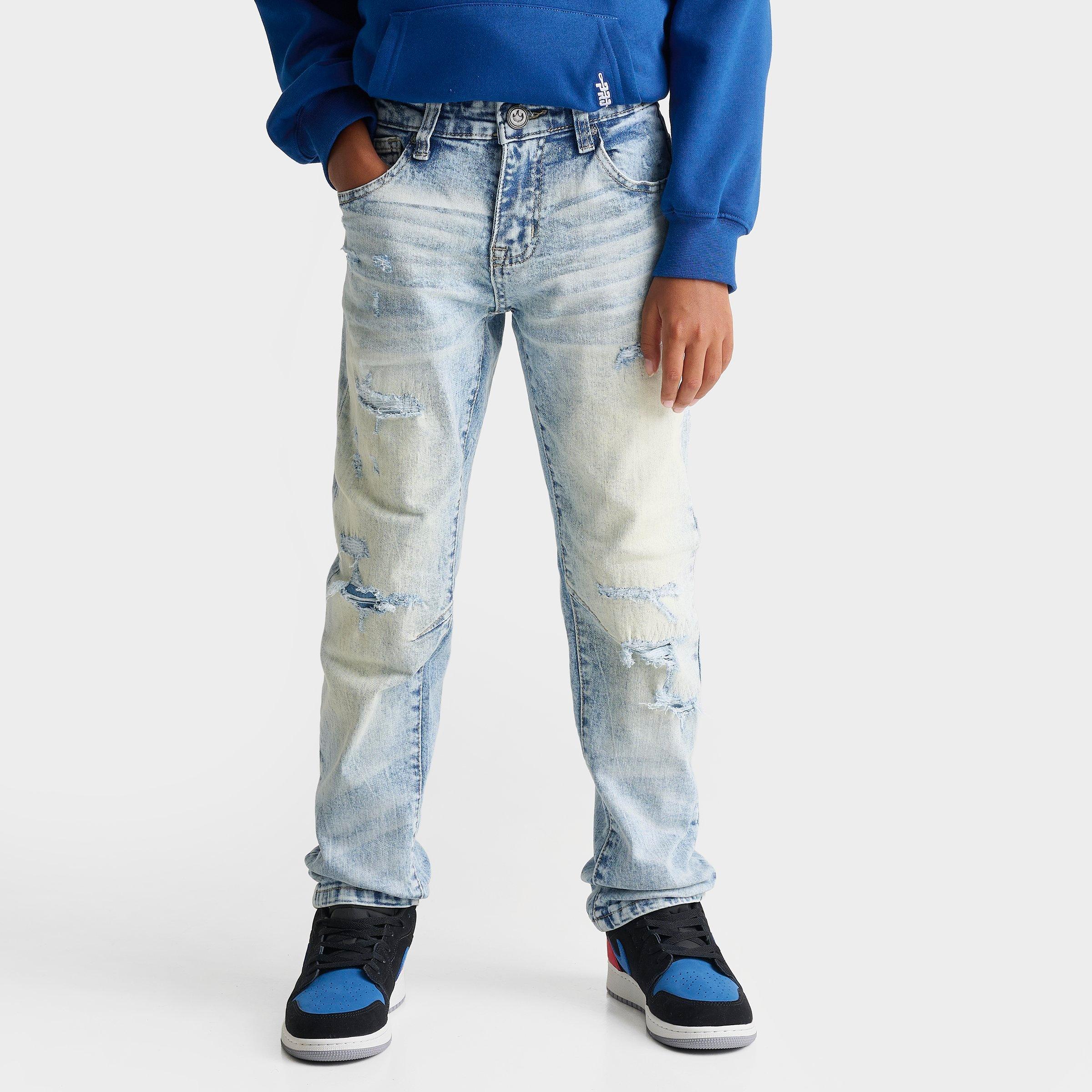 Smoke Rise Boys Big Kids Slim Denim Jeans in Hemel Blue Size: 12