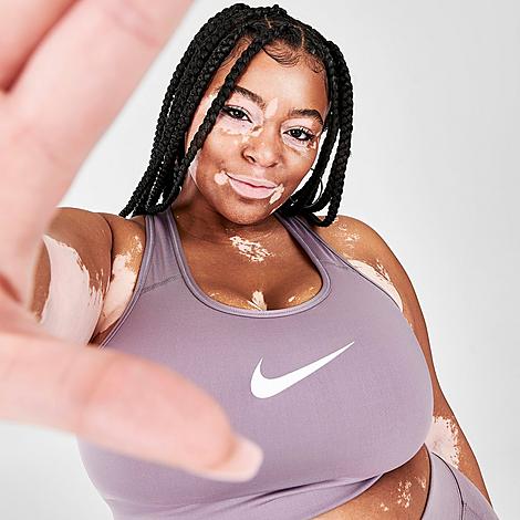 Nike Women's Swoosh Medium-support Sports Bra (plus Size) In Purple Smoke