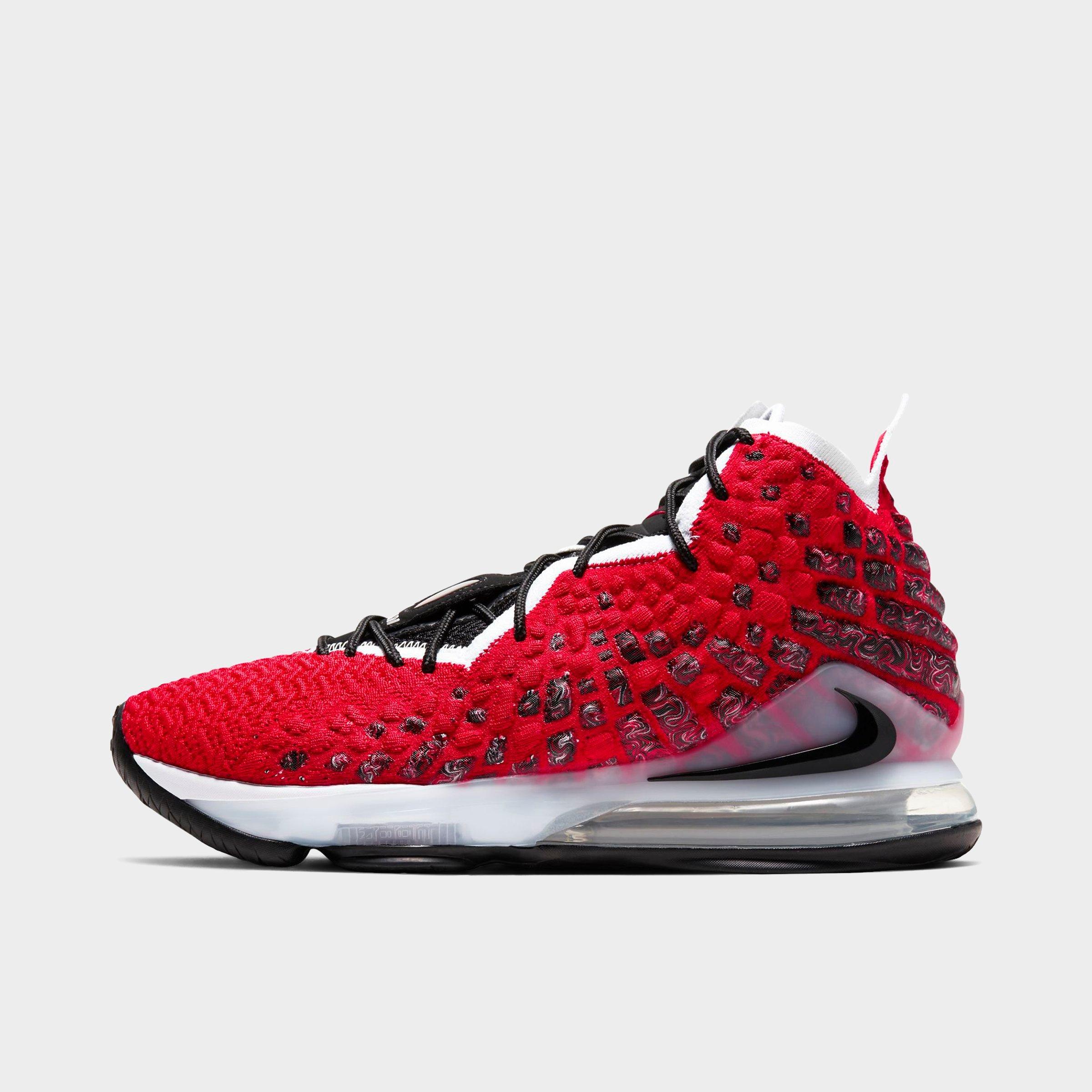 lebron james all red shoes