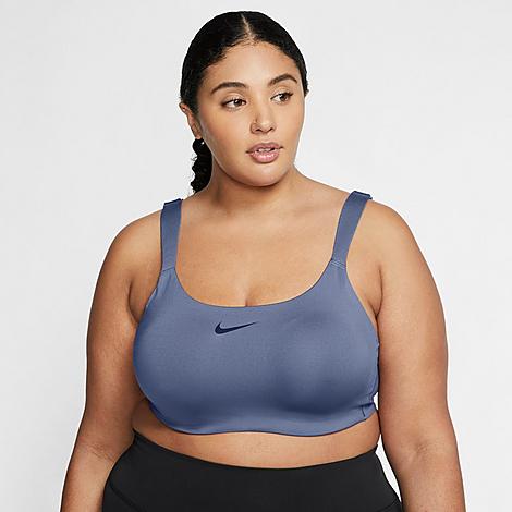 Nike Women's Dri-fit Bold High-support Wire Sports Bra (plus Size) In Blue