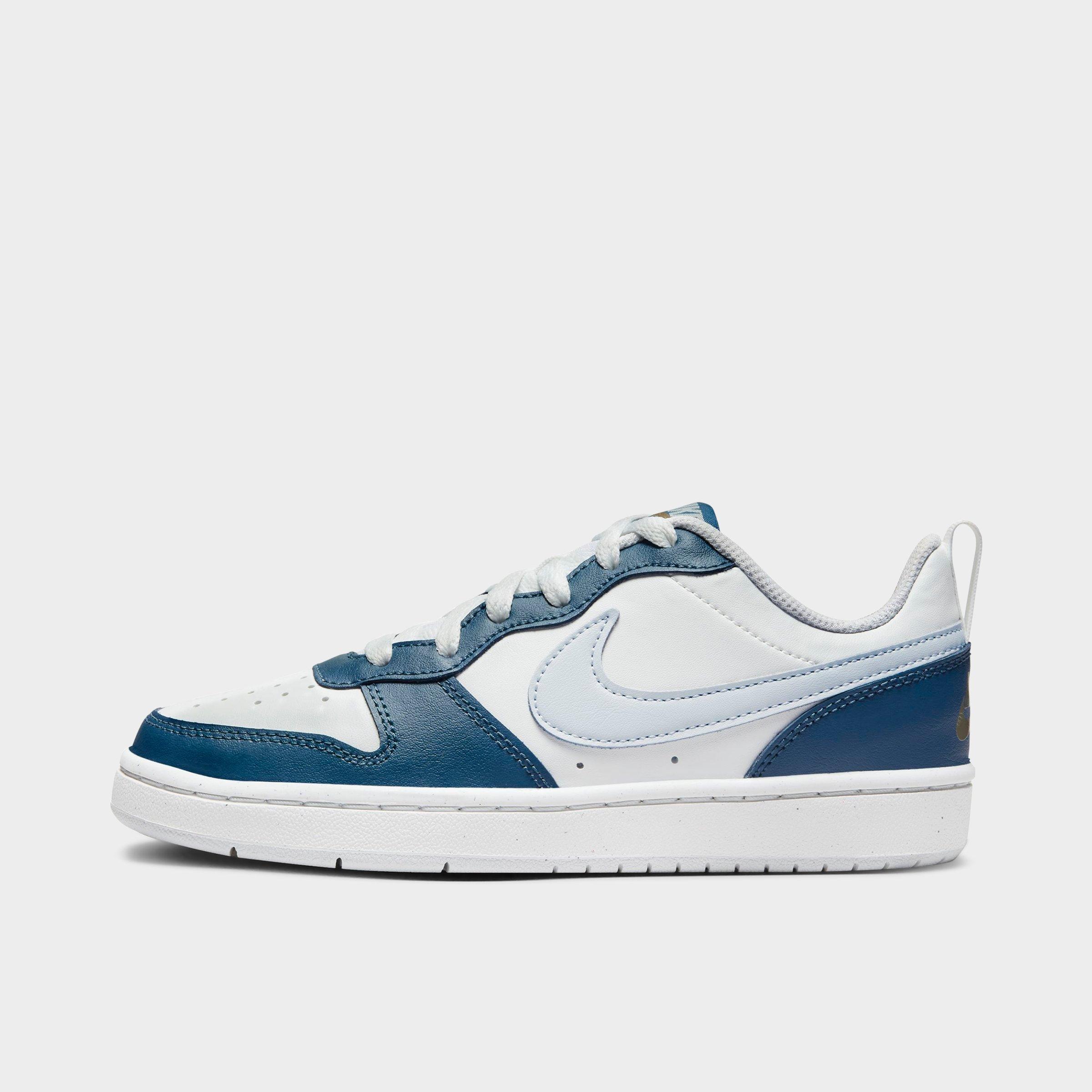 Nike Court Borough Low 2 Big Kids' Shoes In Summit White/pure Platinum/valerian Blue/pilgrim