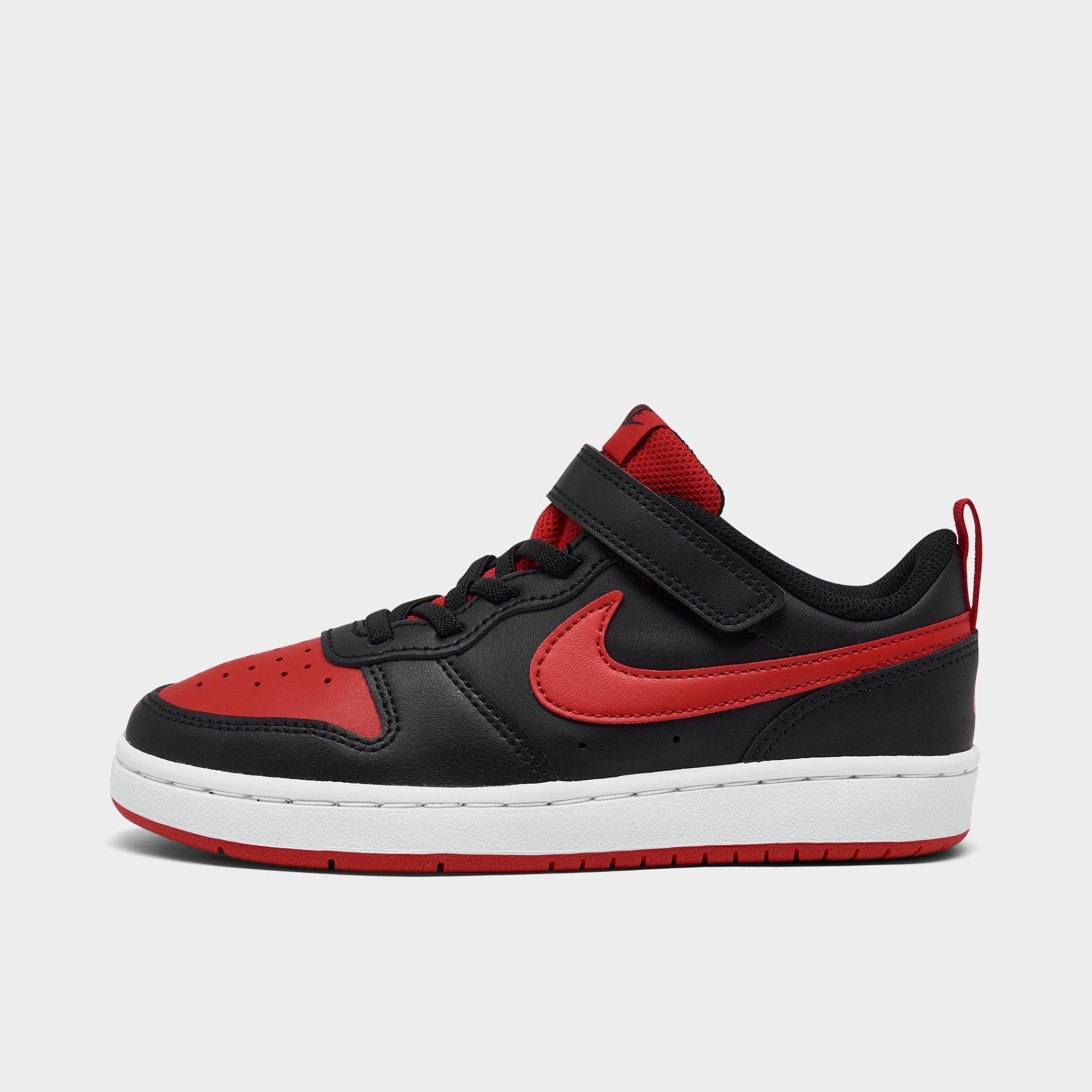 nike court borough low 2 black and red