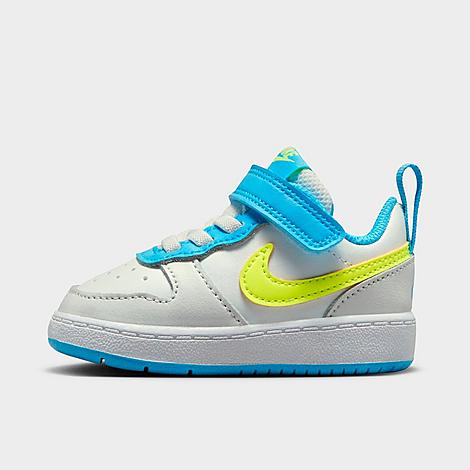 Nike Babies'  Kids' Toddler Court Borough Low 2 Casual Shoes In Summit White/volt/baltic Blue