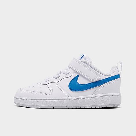 Nike Babies'  Kids' Toddler Court Borough Low 2 Casual Shoes In White/photo Blue/pure Platinum