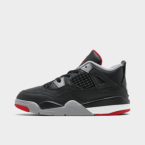 Shop Nike Jordan Kids' Toddler Air Retro 4 Basketball Shoes In Black/fire Red/cement Grey/summit White