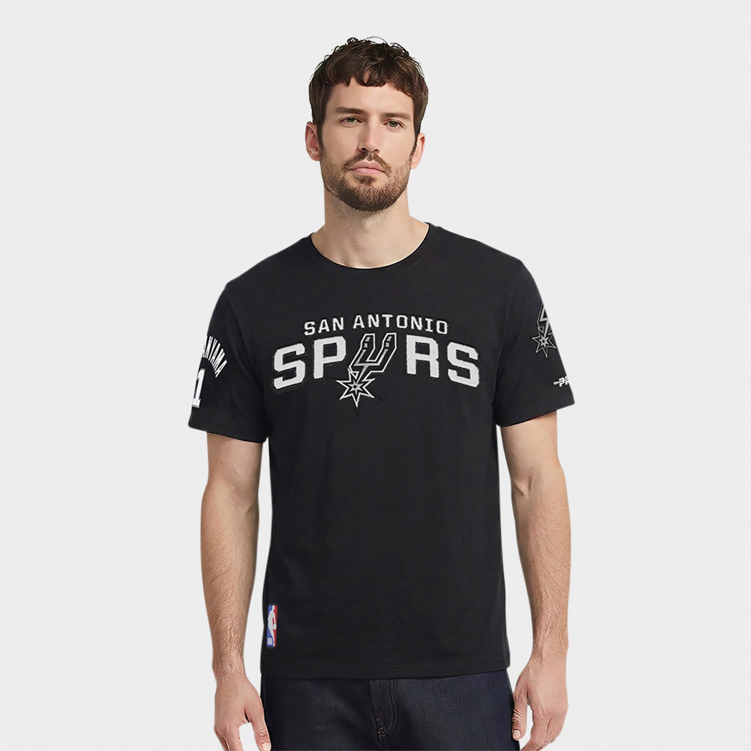 Pro Standard Men's Victor Wembanyama San Antonio Spurs NBA Classic Name and Number T-Shirt in Black Size: XL
