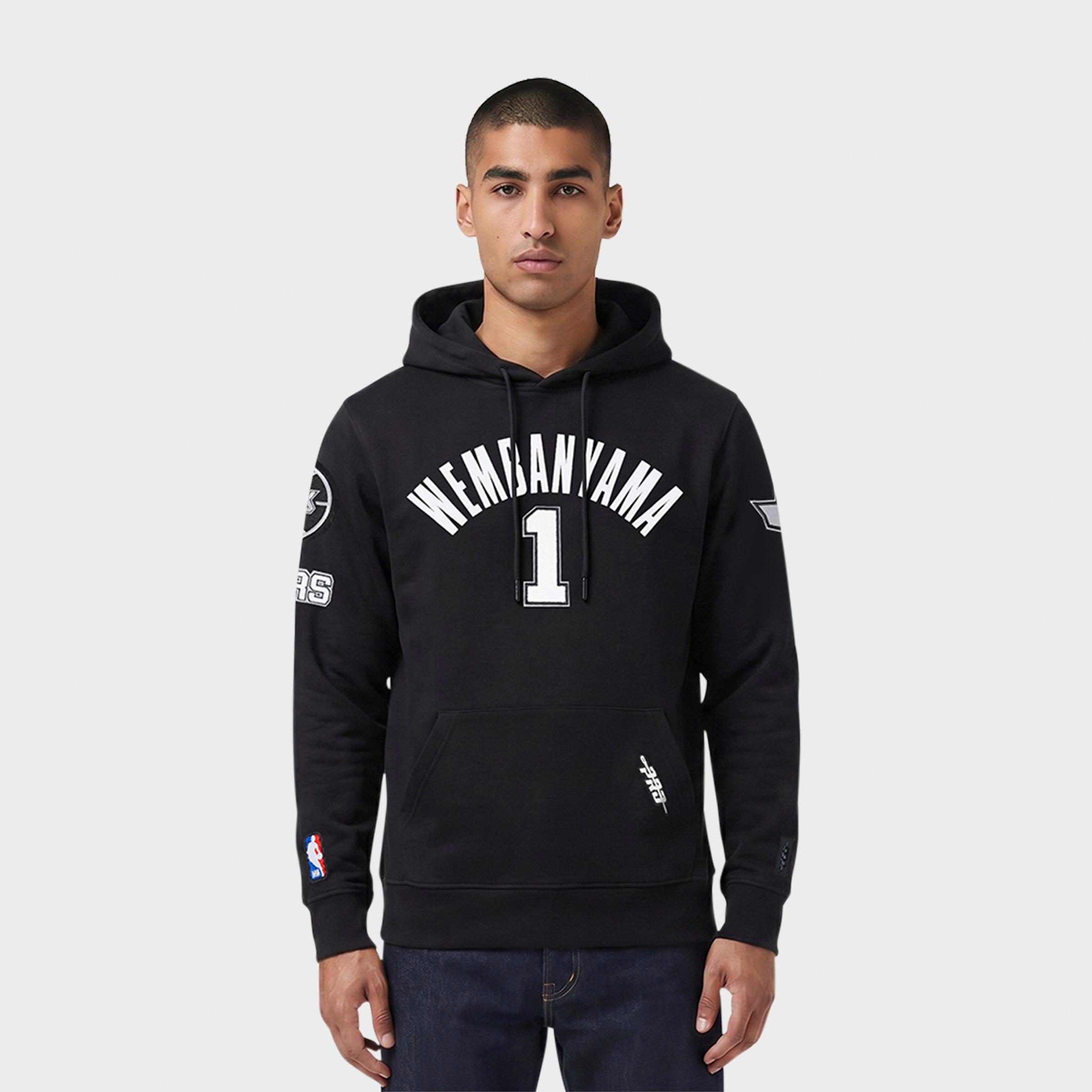 Pro Standard Men's Victor Wembanyama San Antonio Spurs NBA Classic Pullover Hoodie in Black Size: XL