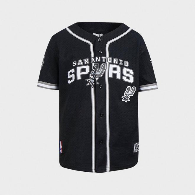 Big Kids' Pro Standard San Antonio Spurs NBA Mesh Button Down T-Shirt