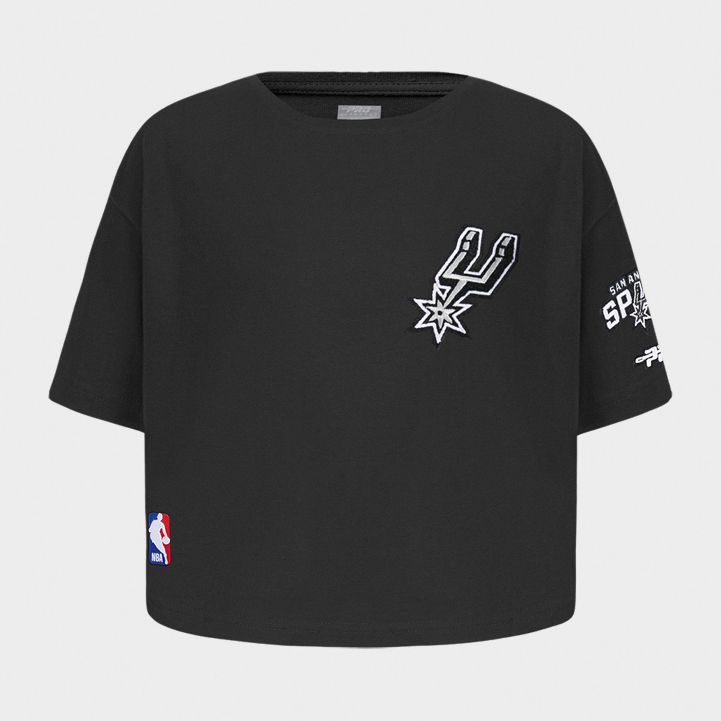 Pro Standard Girls' Toddler San Antonio Spurs NBA Classic Boxy T-Shirt in Black Size: 3T