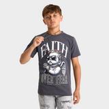 【SATIIIZ】Heden Printed Short-Sleeved T-Shirt Antracite Oversized T-shirt with metal print - Buy Online