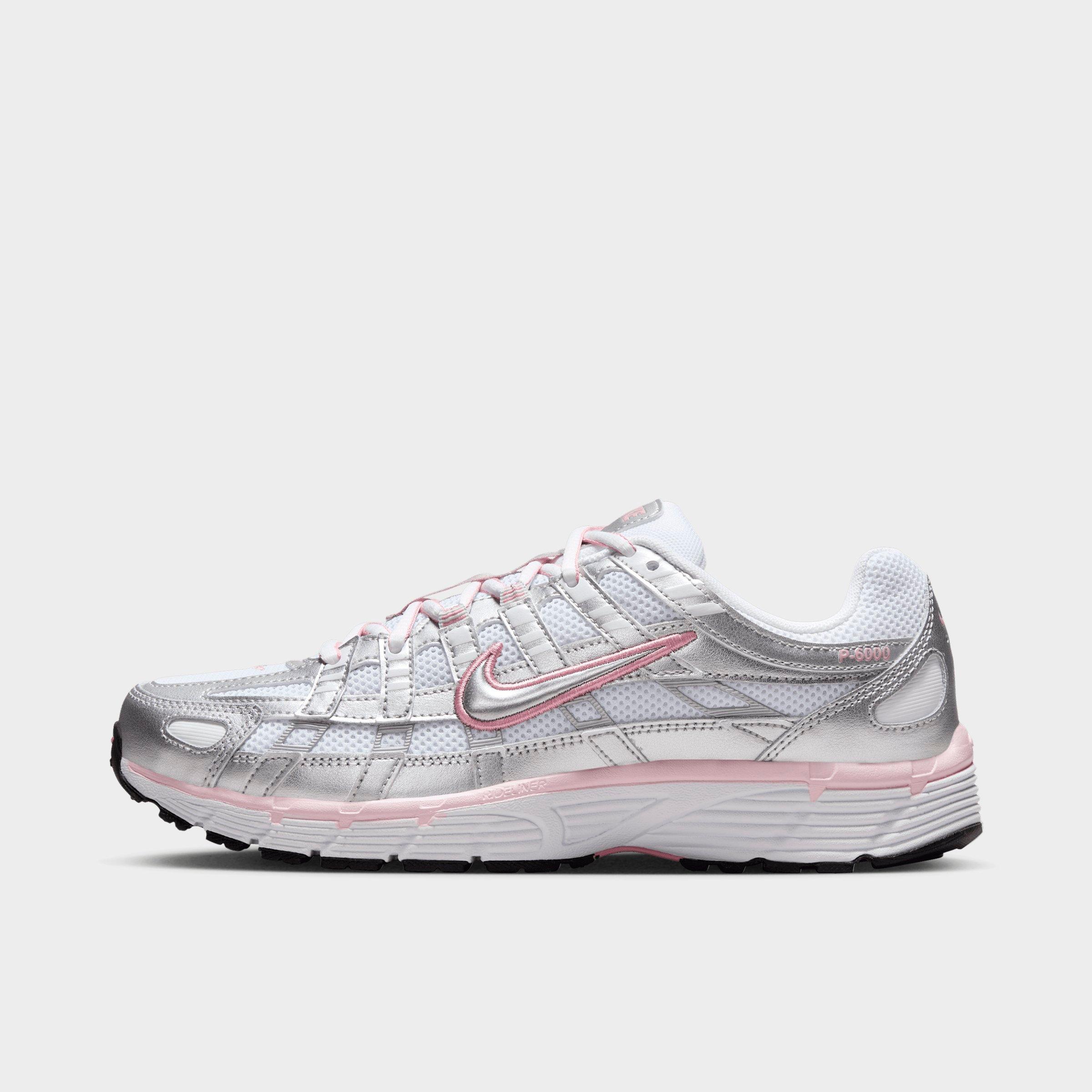 Nike Women's P-6000 Casual Shoes in White/Metallic Silver/Elemental Pink Size: 11.5
