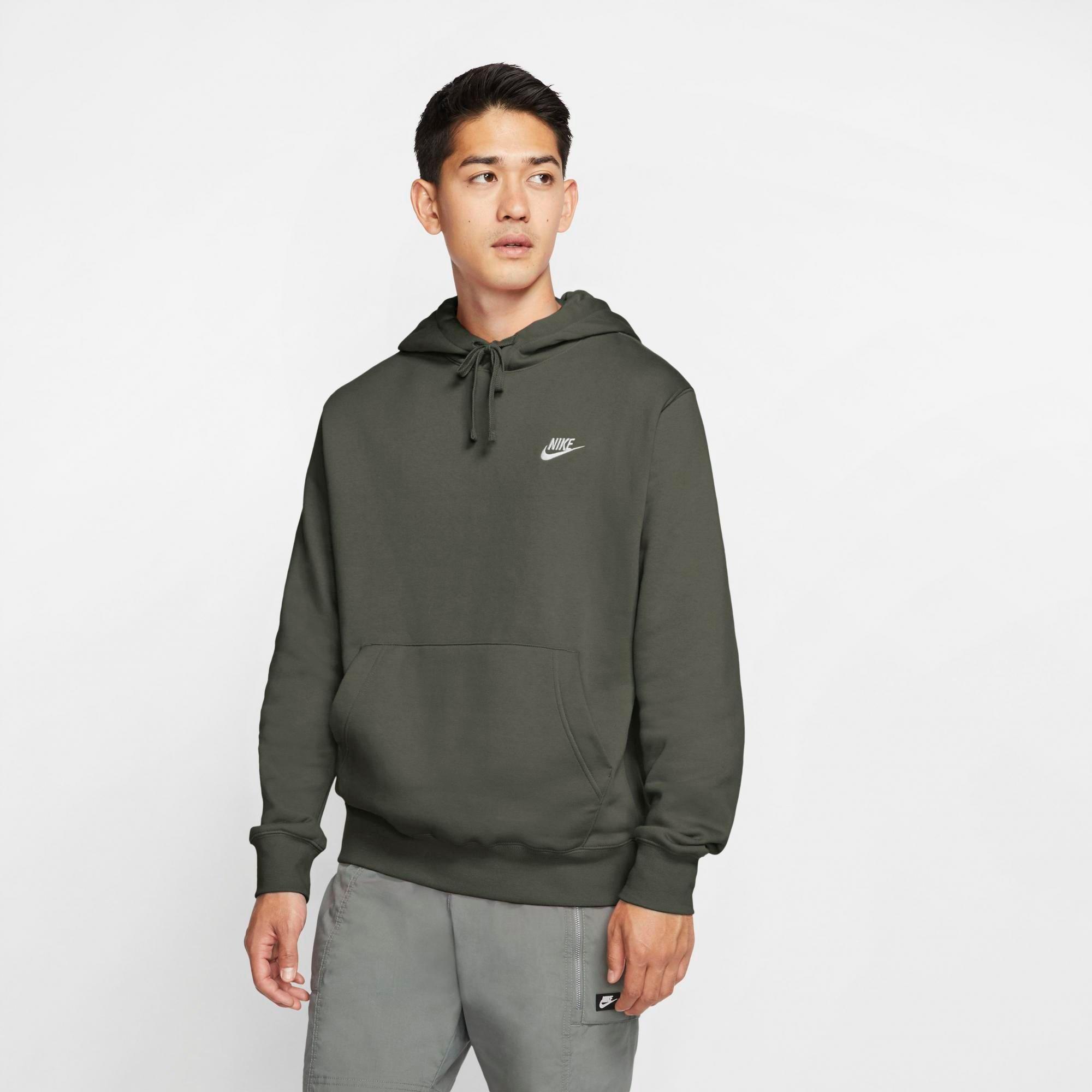 Nike Sportswear Club Fleece Embroidered Hoodie In Green