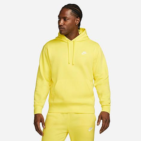 Nike Men's  Sportswear Club Fleece Pullover Hoodie In Yellow Strike