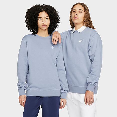 Nike Sportswear Club Fleece Crewneck Sweatshirt In Ashen Slate/white