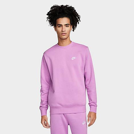 Nike Sportswear Club Fleece Crewneck Sweatshirt In Violet Shock/white