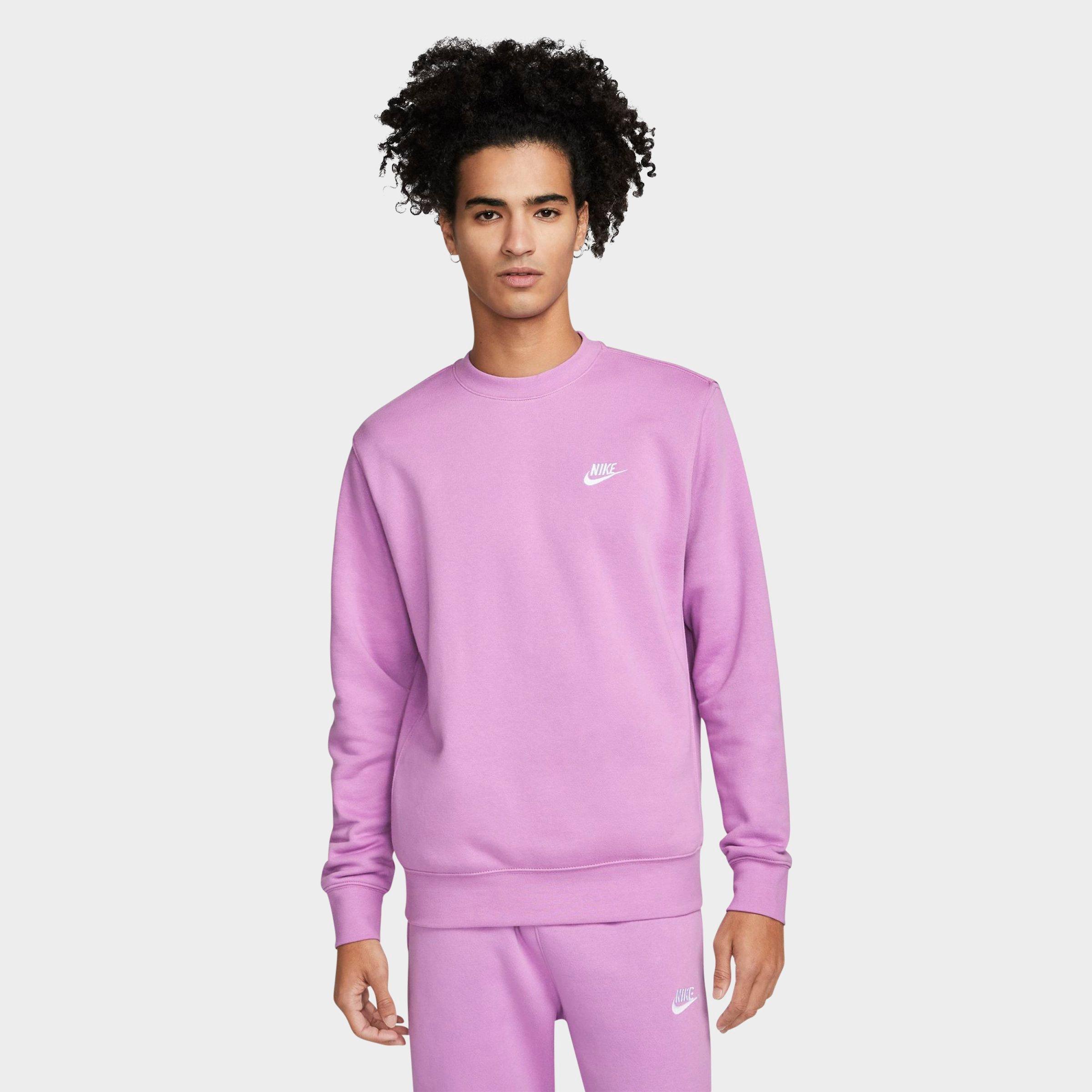 Nike Sportswear Club Fleece Crewneck Sweatshirt In Violet Shock/white